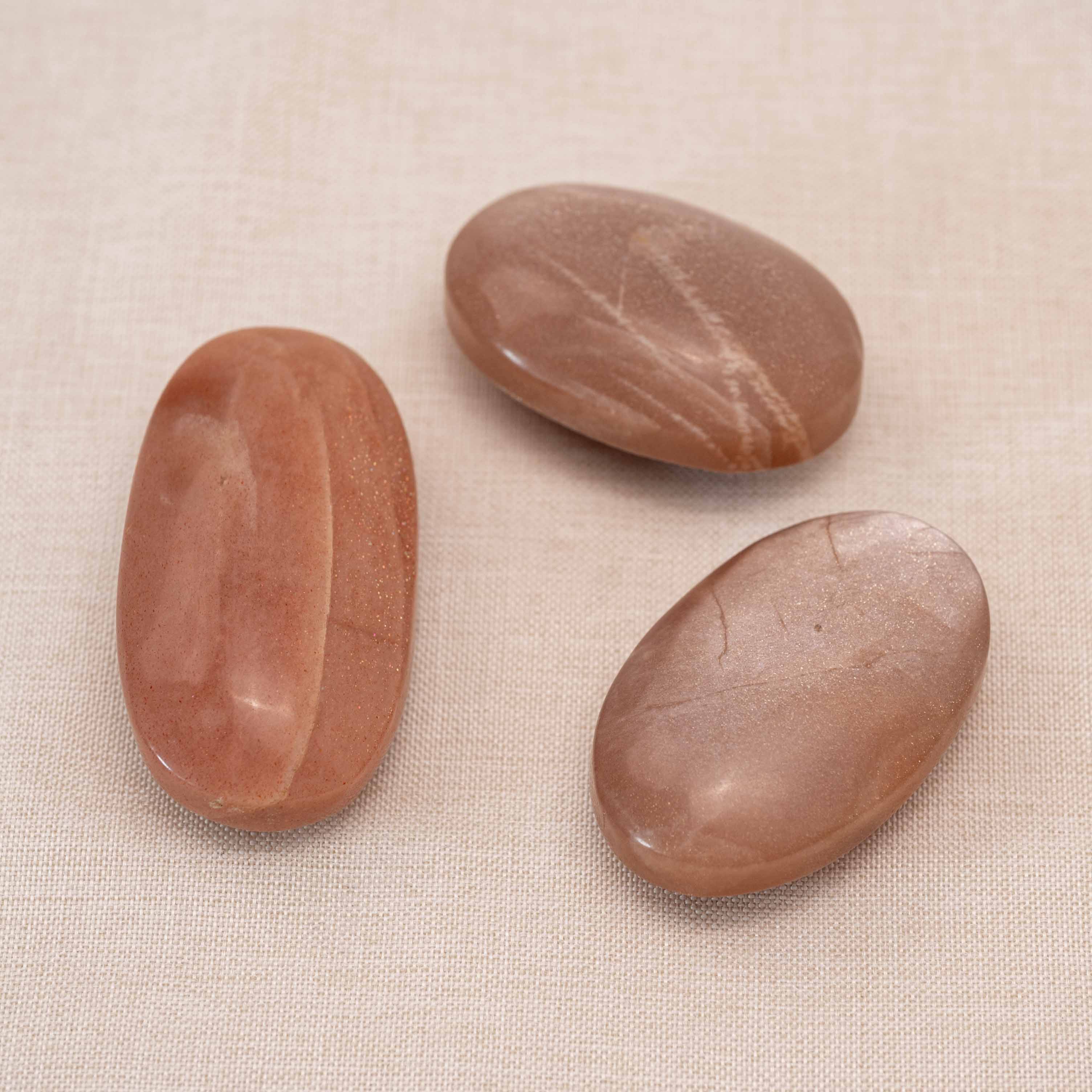 Natural Golden Sun Stone Palm Stone for uplifting and energizing energy
