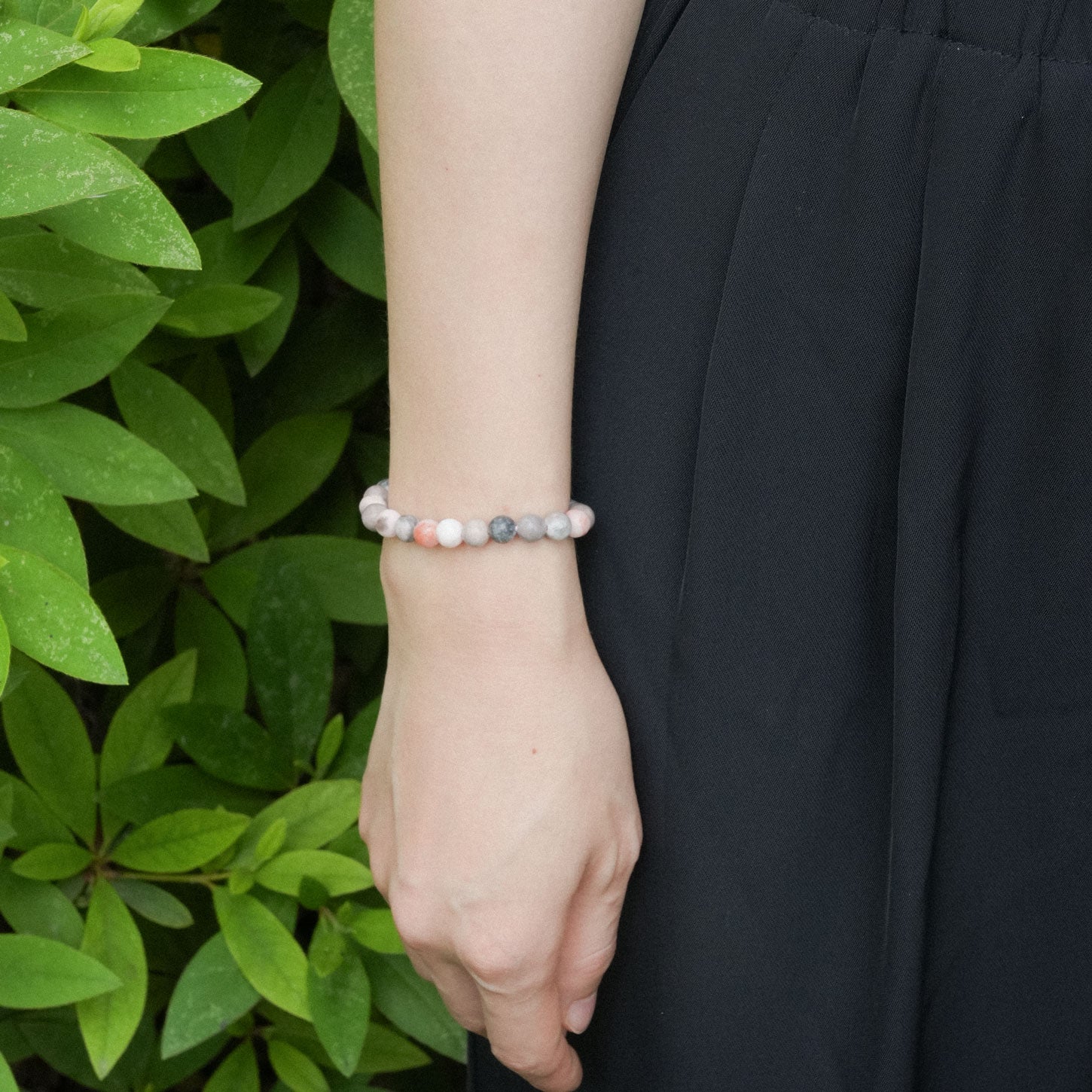 Pink Zebra Jasper Bracelet for enhancing emotional stability and self-confidence