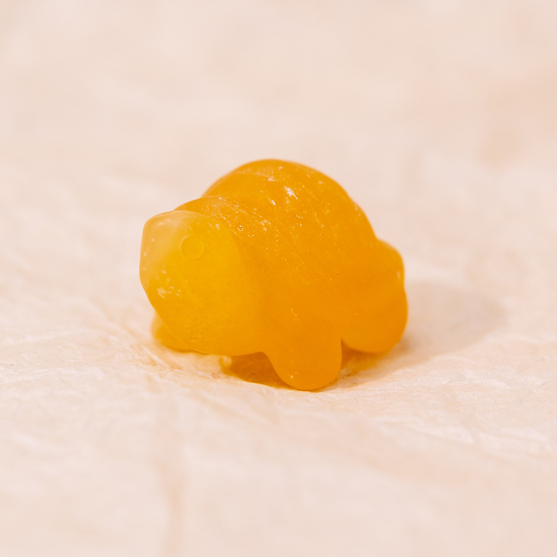 Vibrant Yellow Calcite Turtle Figurine, enhances spiritual clarity and emotional balance
