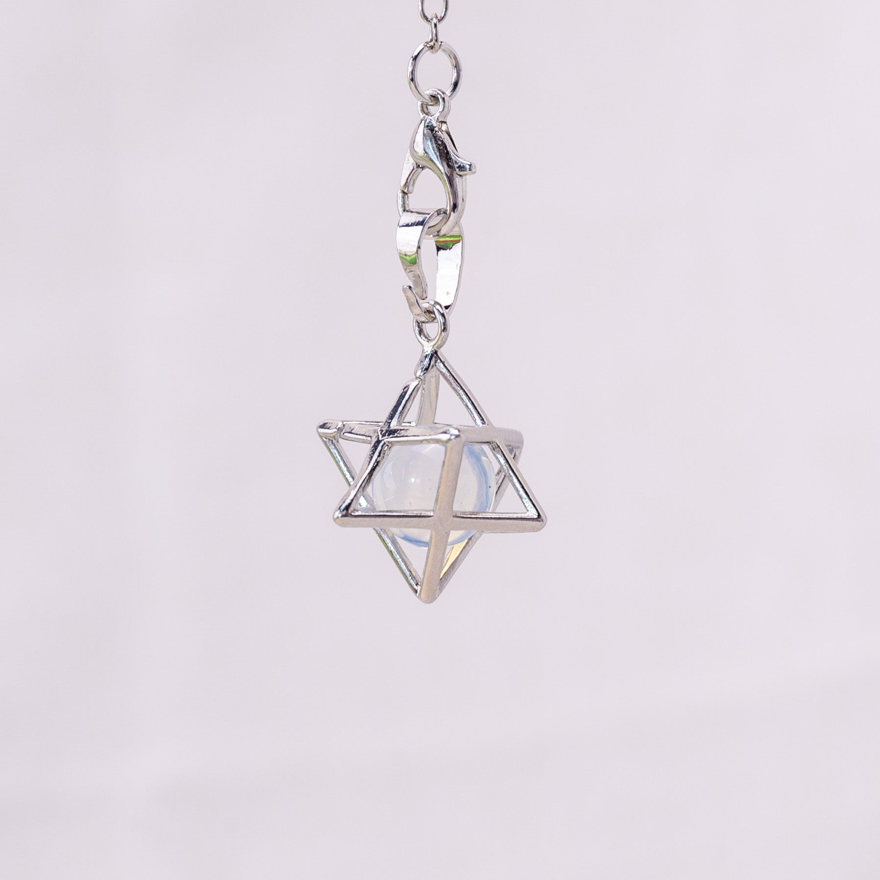 Close-up of Opalite Merkaba for meditation