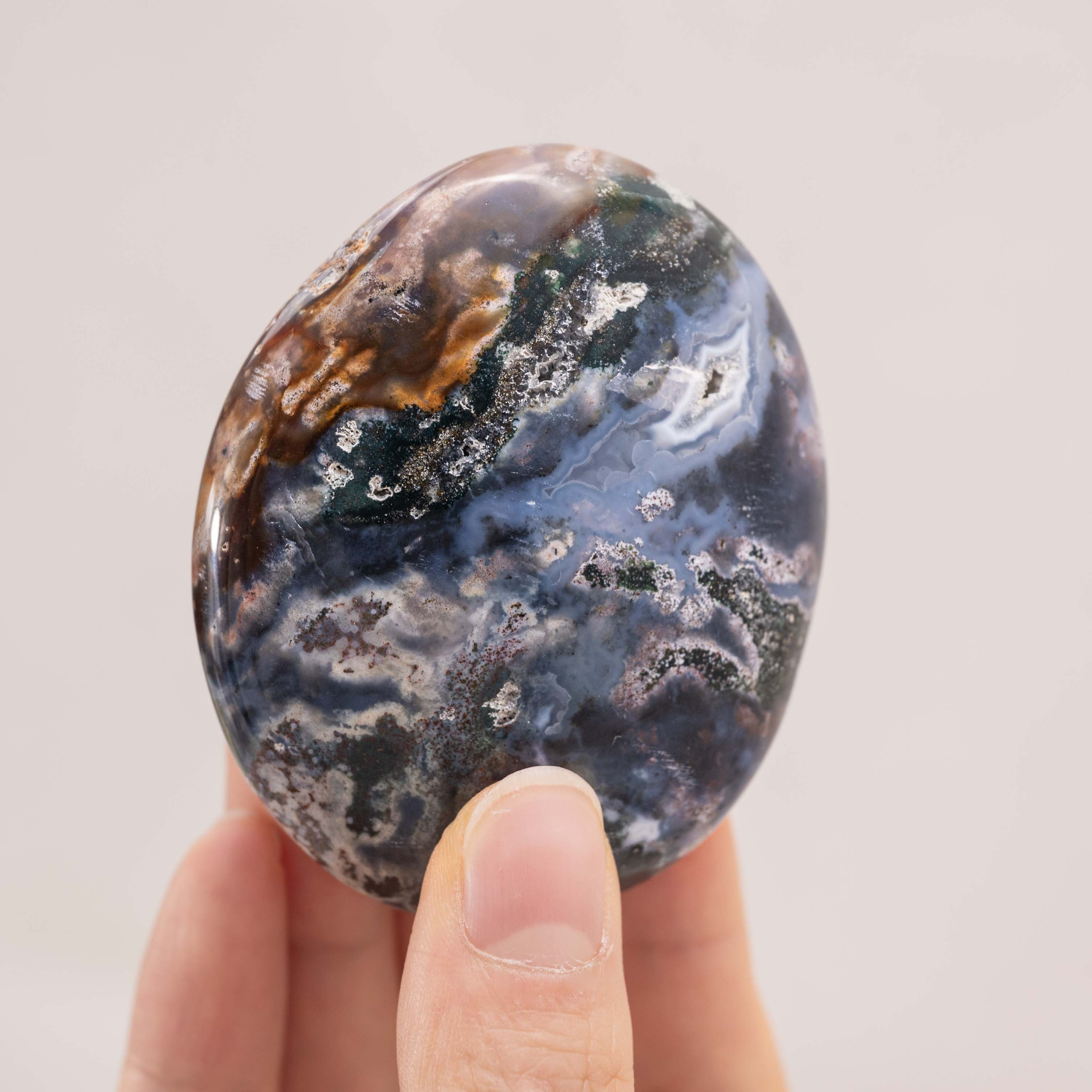 Ocean Jasper Palm Stone with vibrant ocean colors and unique formations