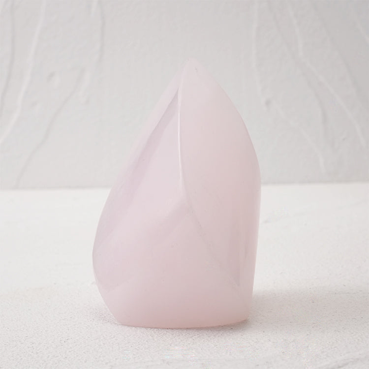 Pink Jade decor piece flame shape