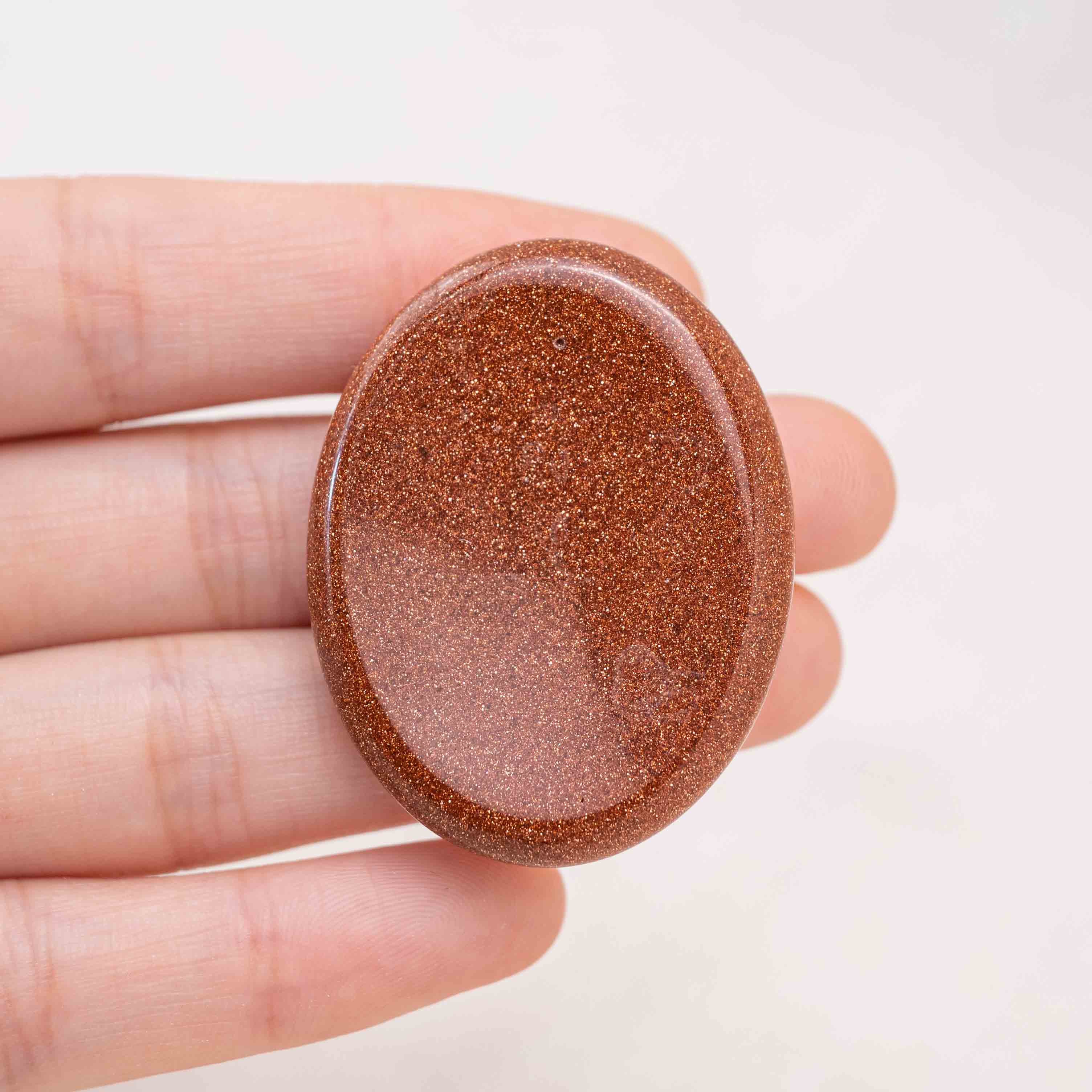Carry the Gold Sand Worry Stone for emotional healing and stress relief