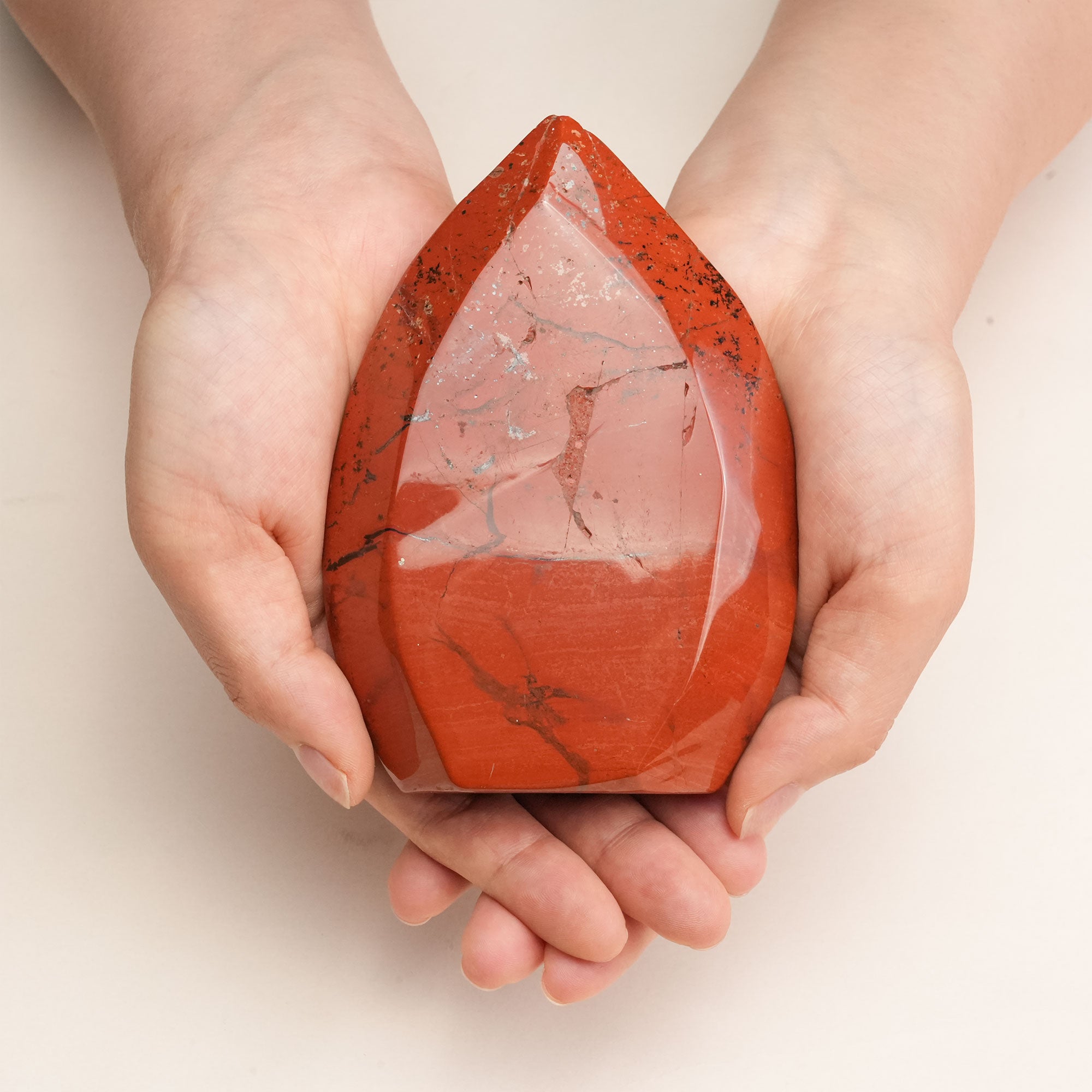 Red Jasper Freeform Crystal cluster with multiple stones of varying sizes