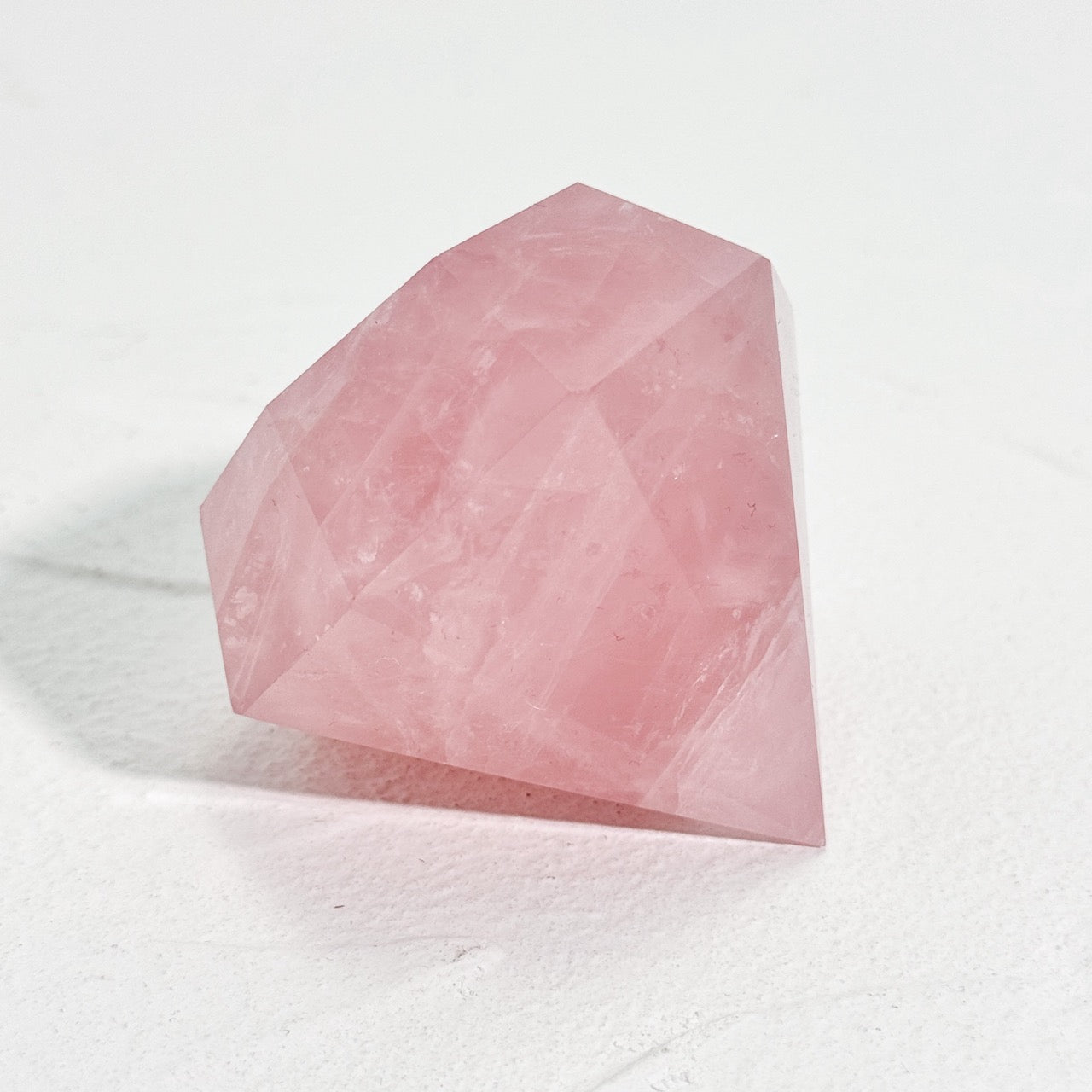Collection of rose quartz points for crystal healing