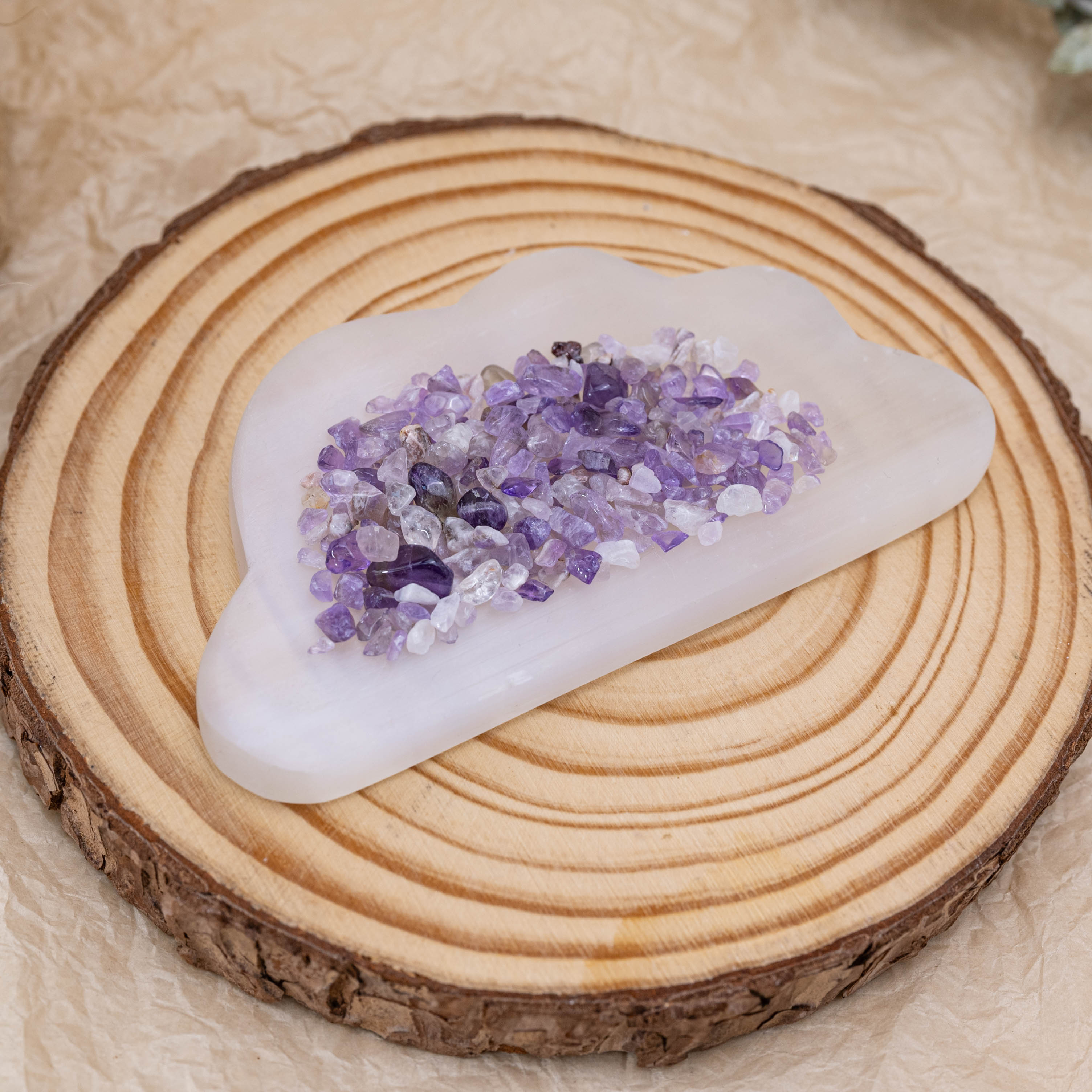 Selenite Plate for crystal purification