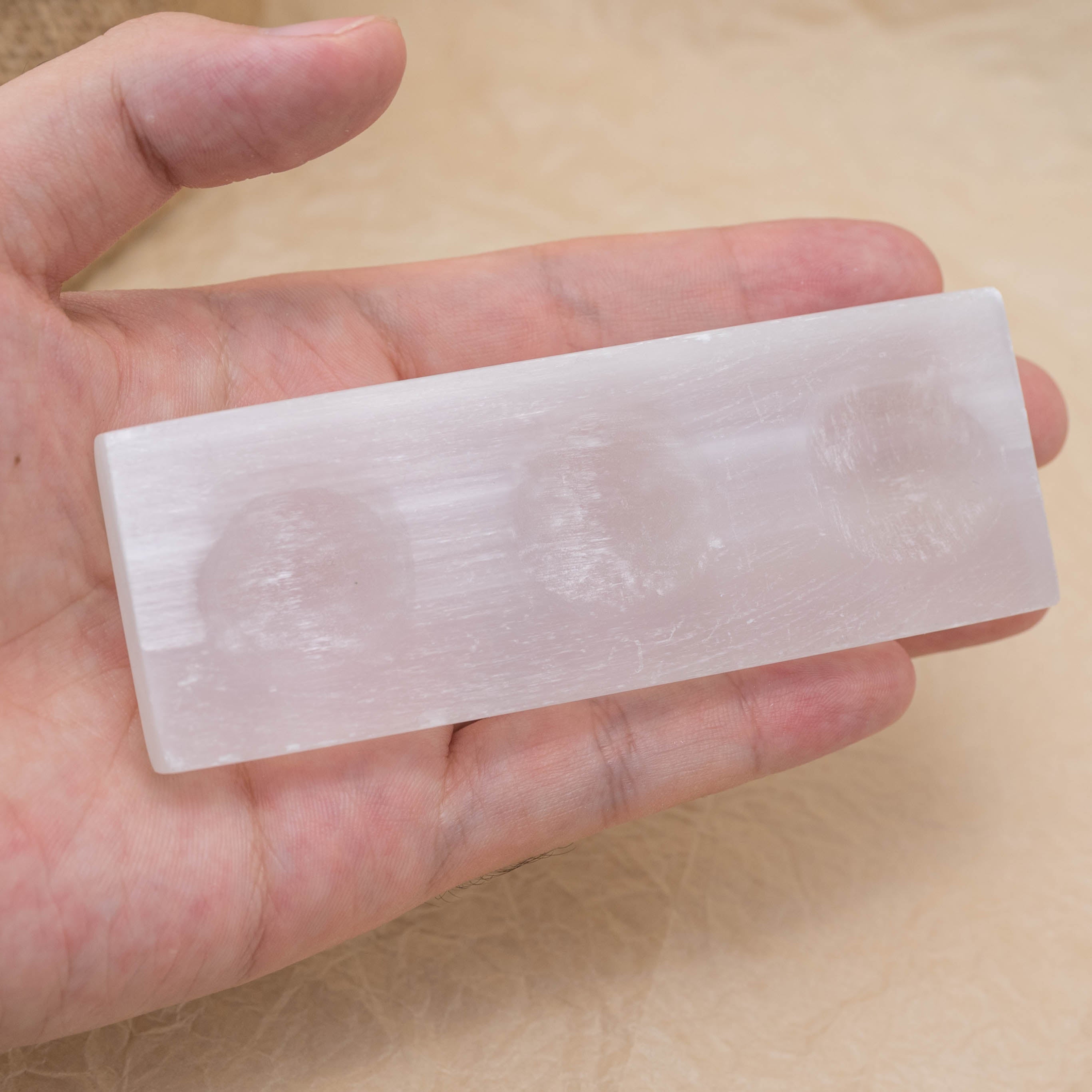 Selenite Sphere Holder for crystal purification