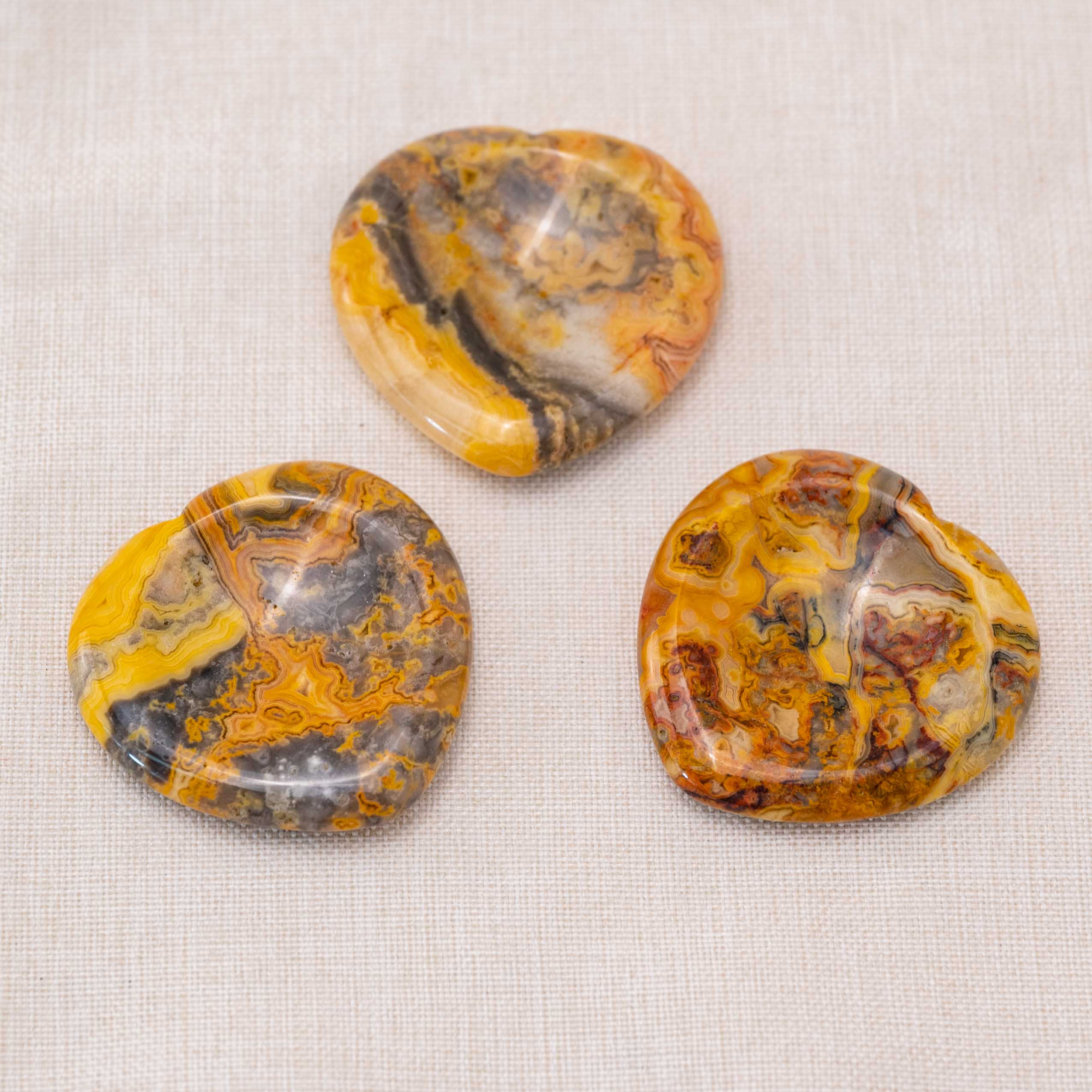 The Crazy Agate Heart Worry Stone inspires creativity and new ideas