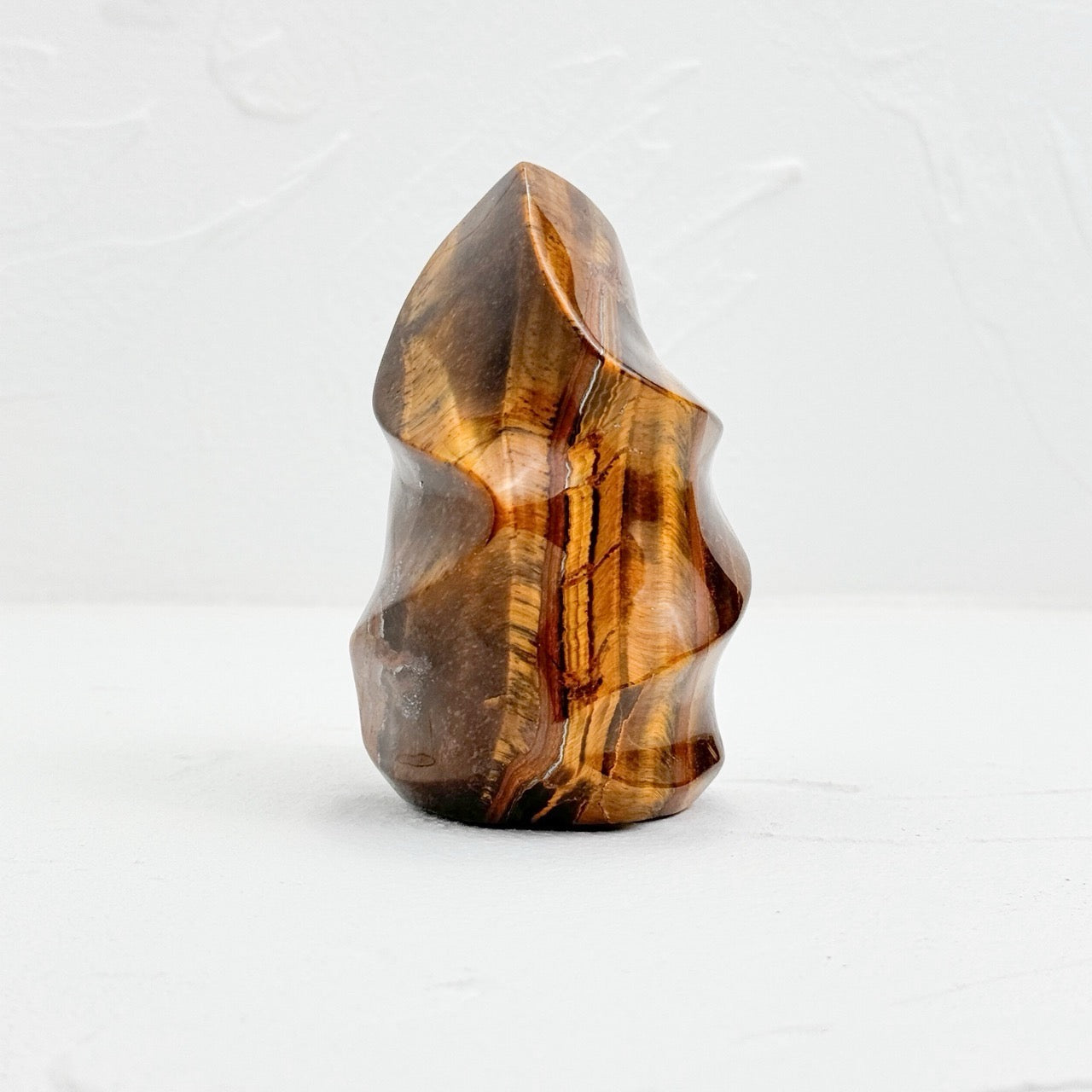 Shimmering Tiger Eye Stone Flame Crystal
