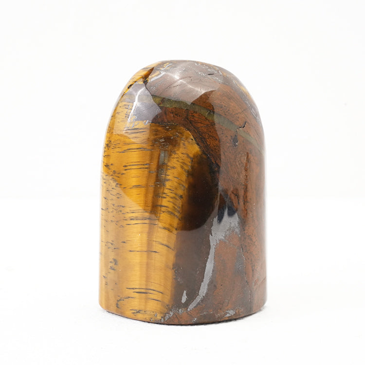 Polished Tiger Eye Stone Freeform Crystal with shimmering bands of color