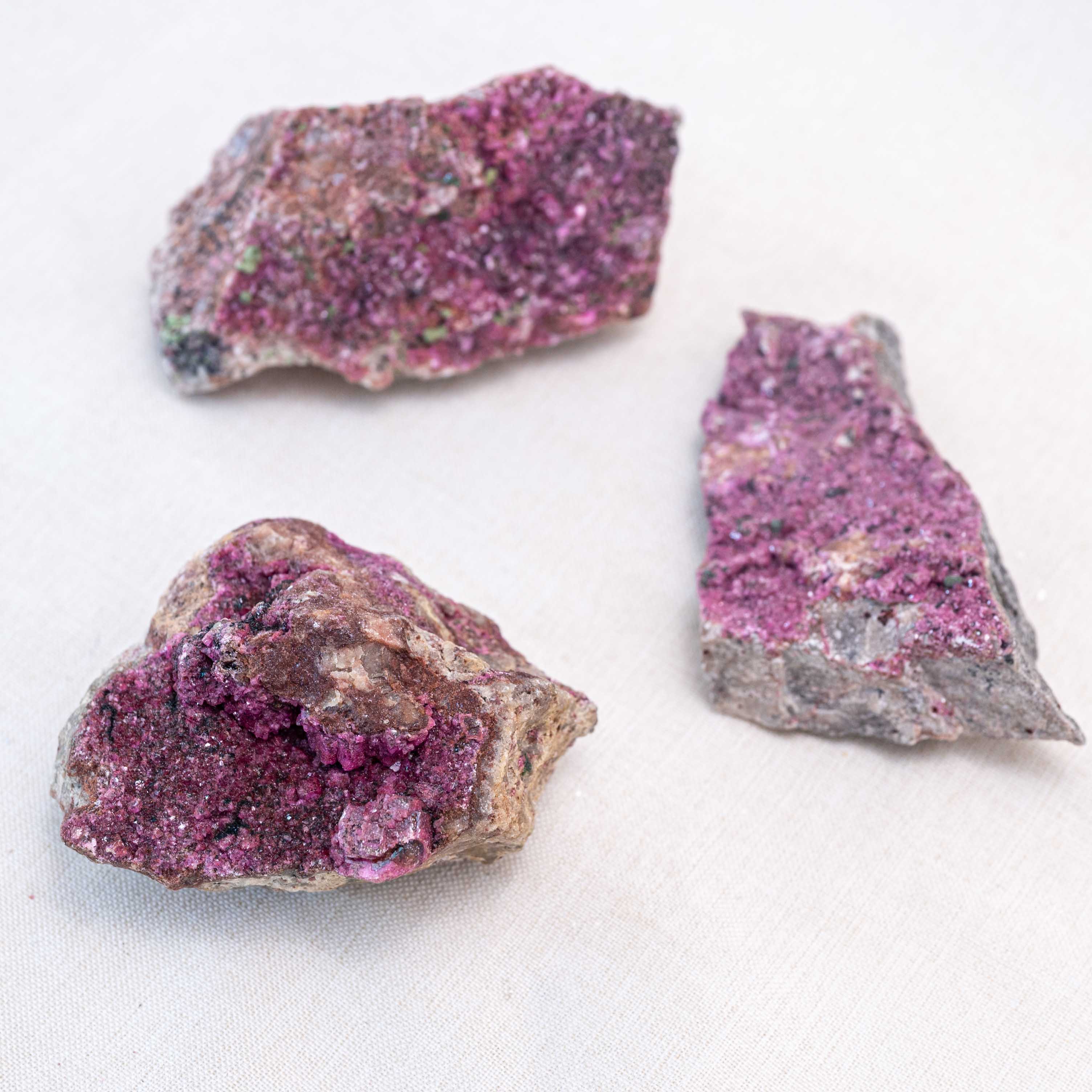Cobaltoan Calcite Specimen is known for its vibrant pink hues