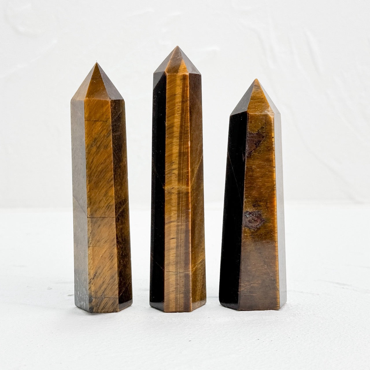 Natural yellow tiger eye crystal point for healing