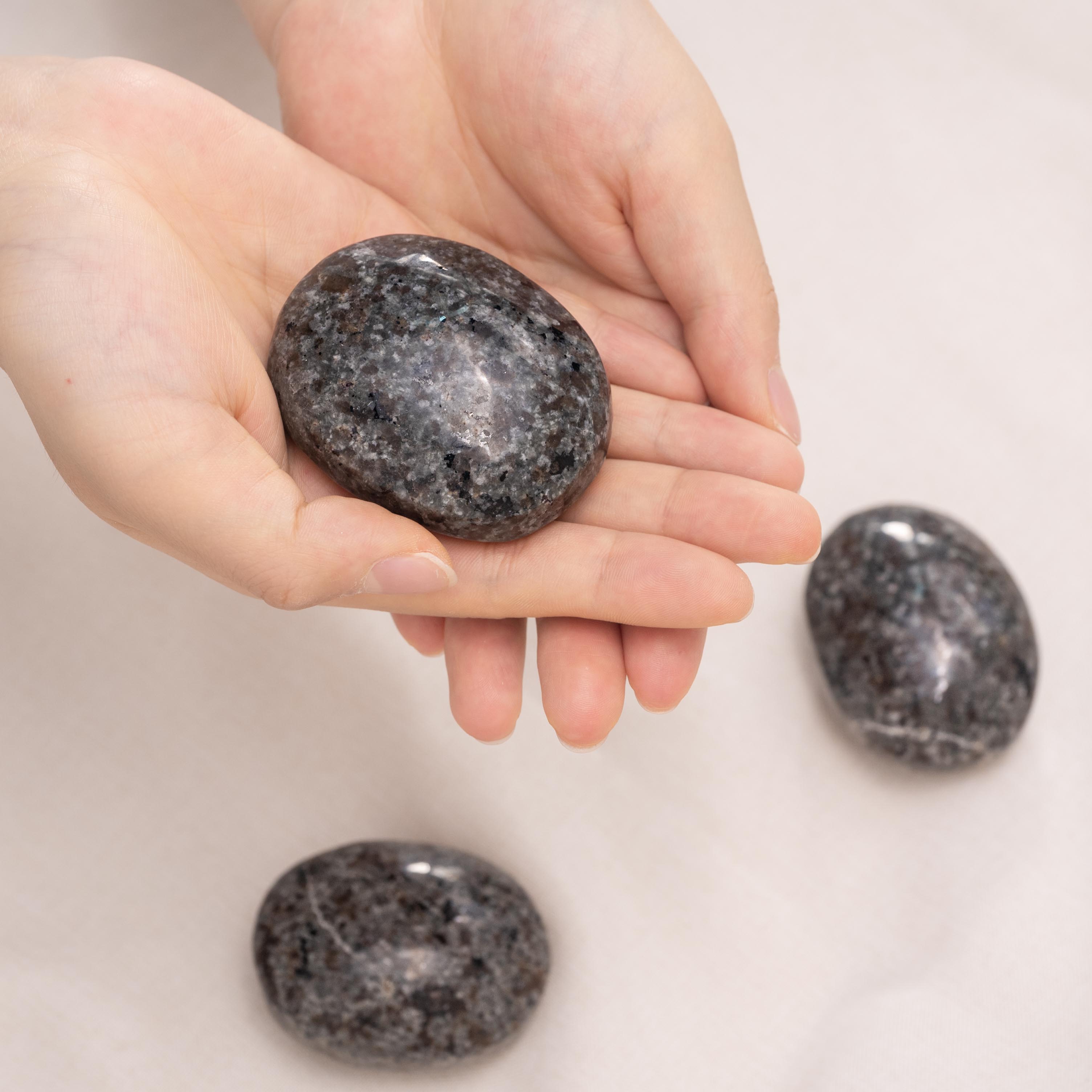 Unique Yooperlite Palm Stone, ideal for collecting and showcasing
