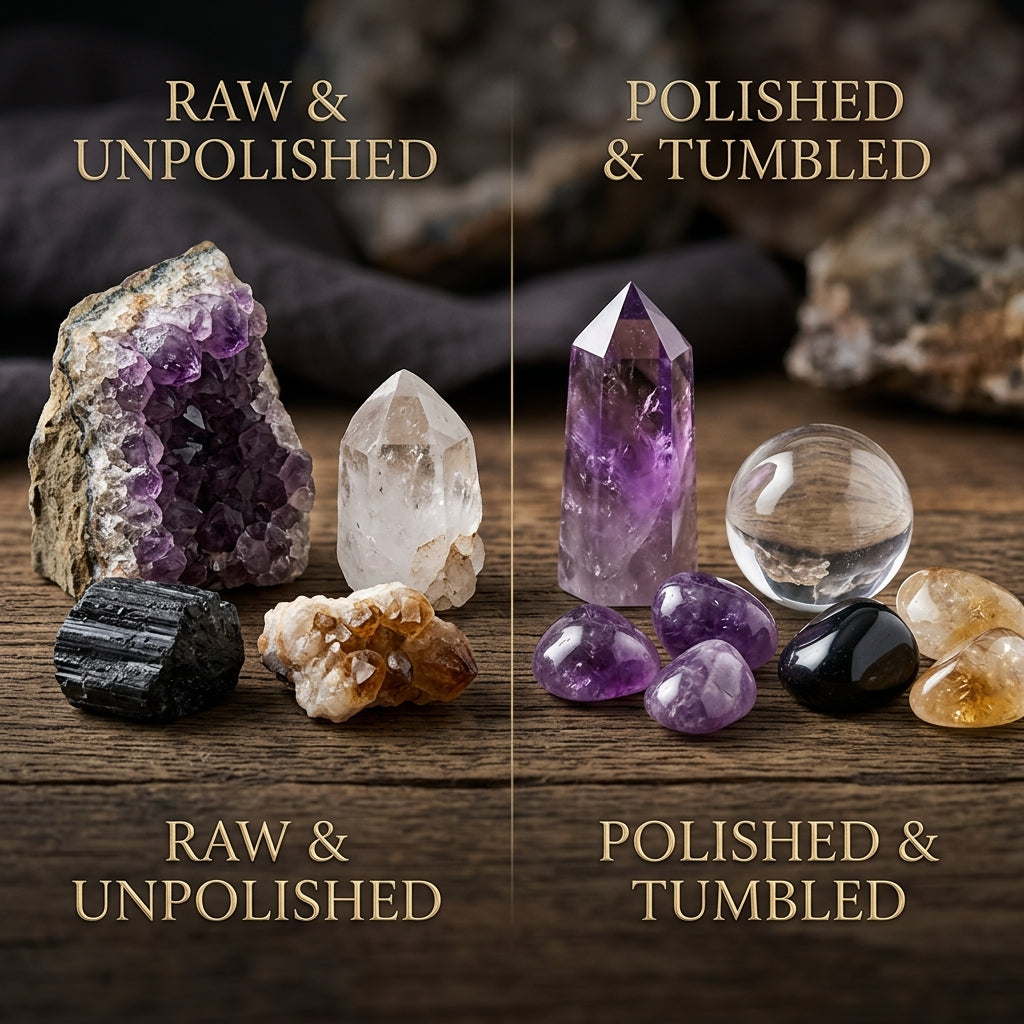 Raw vs Polished Crystals: Which Is Better for Energy & Style?