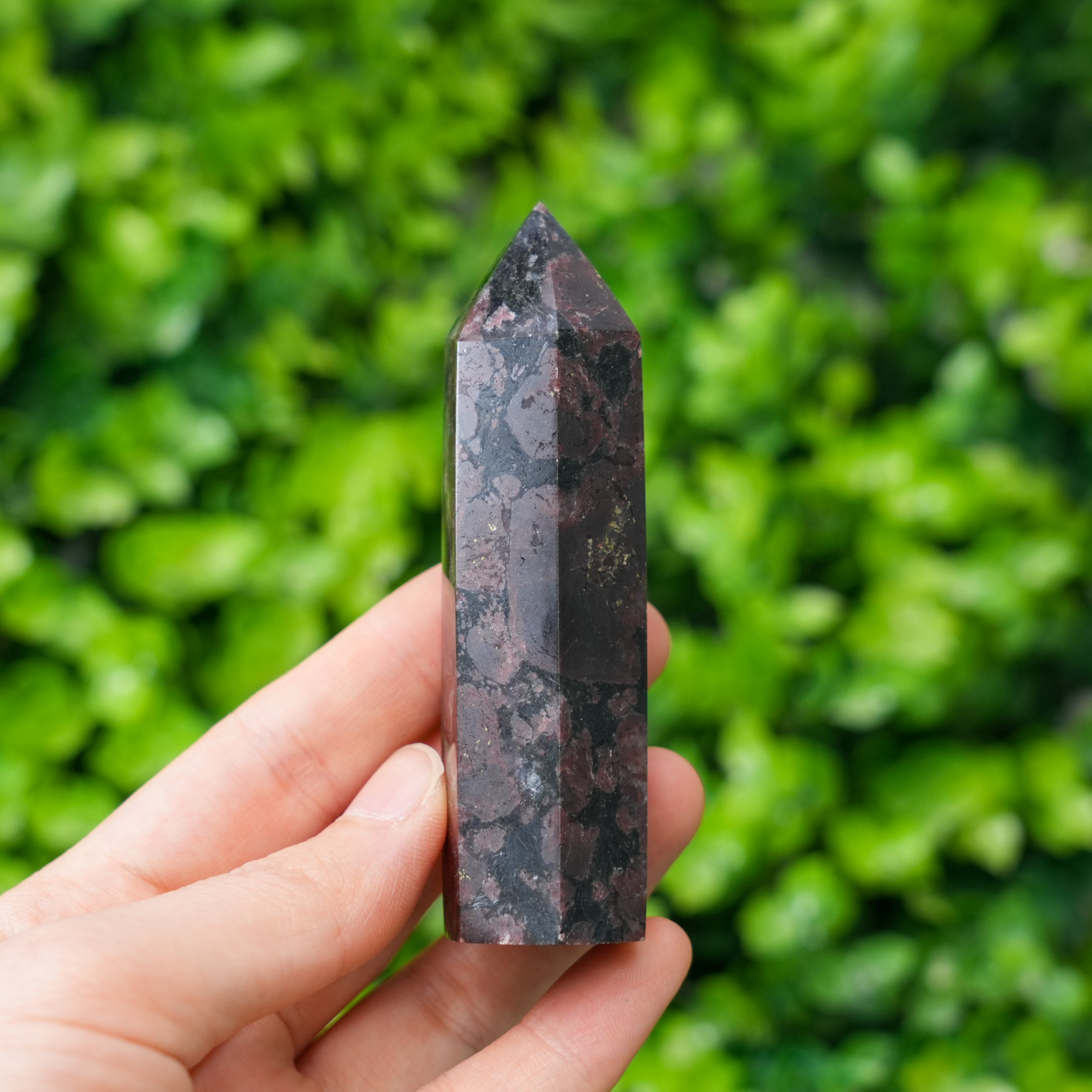 Astrophyllite Garnet Crystal Point Rare Radiating Mineral Tower for Transformation & Inner Fire