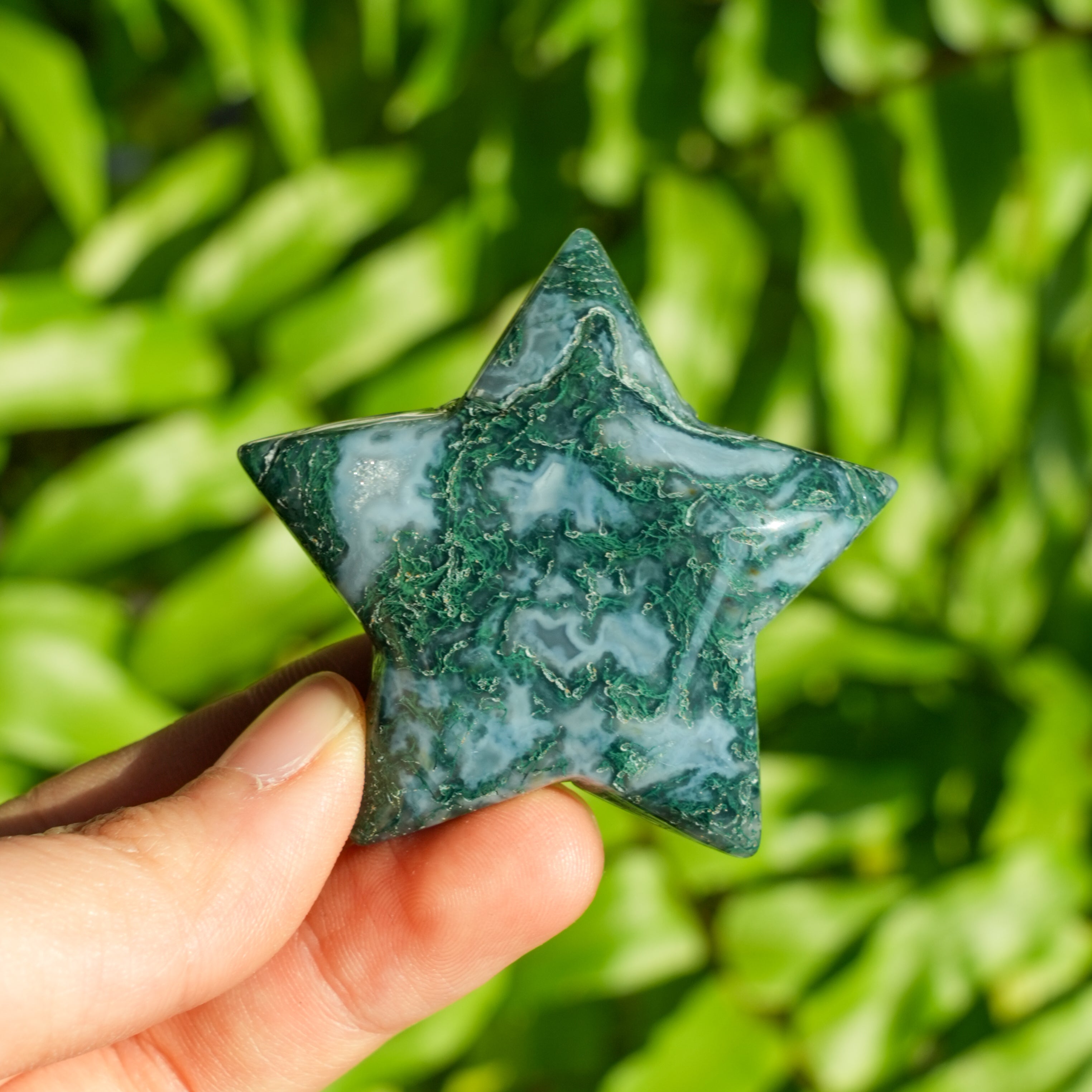 Moss Agate Star
