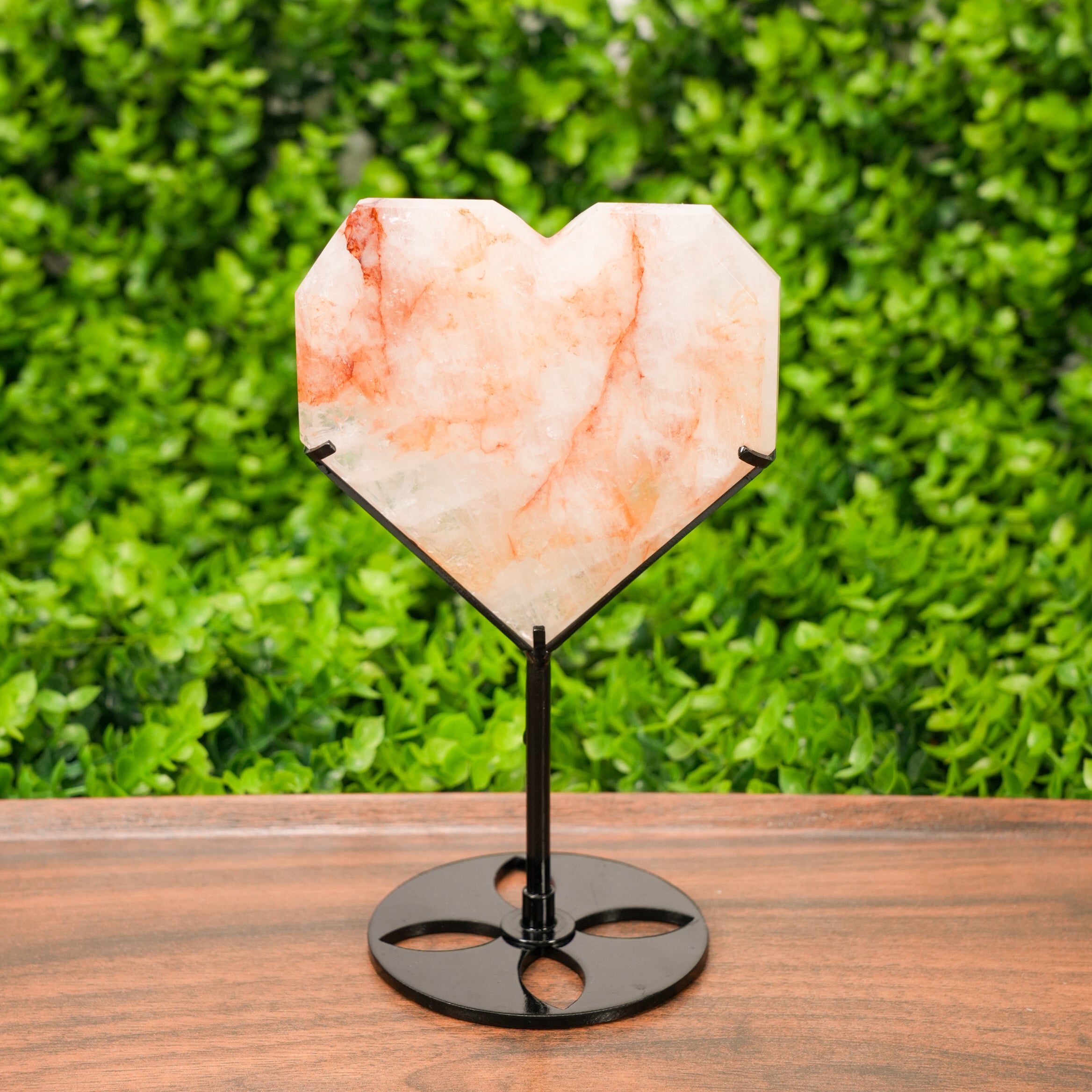 Natural Golden Healer Quartz Heart Spiritual Decor for Abundance & Joy, Unique Healing Stone Set for Meditation & Gift