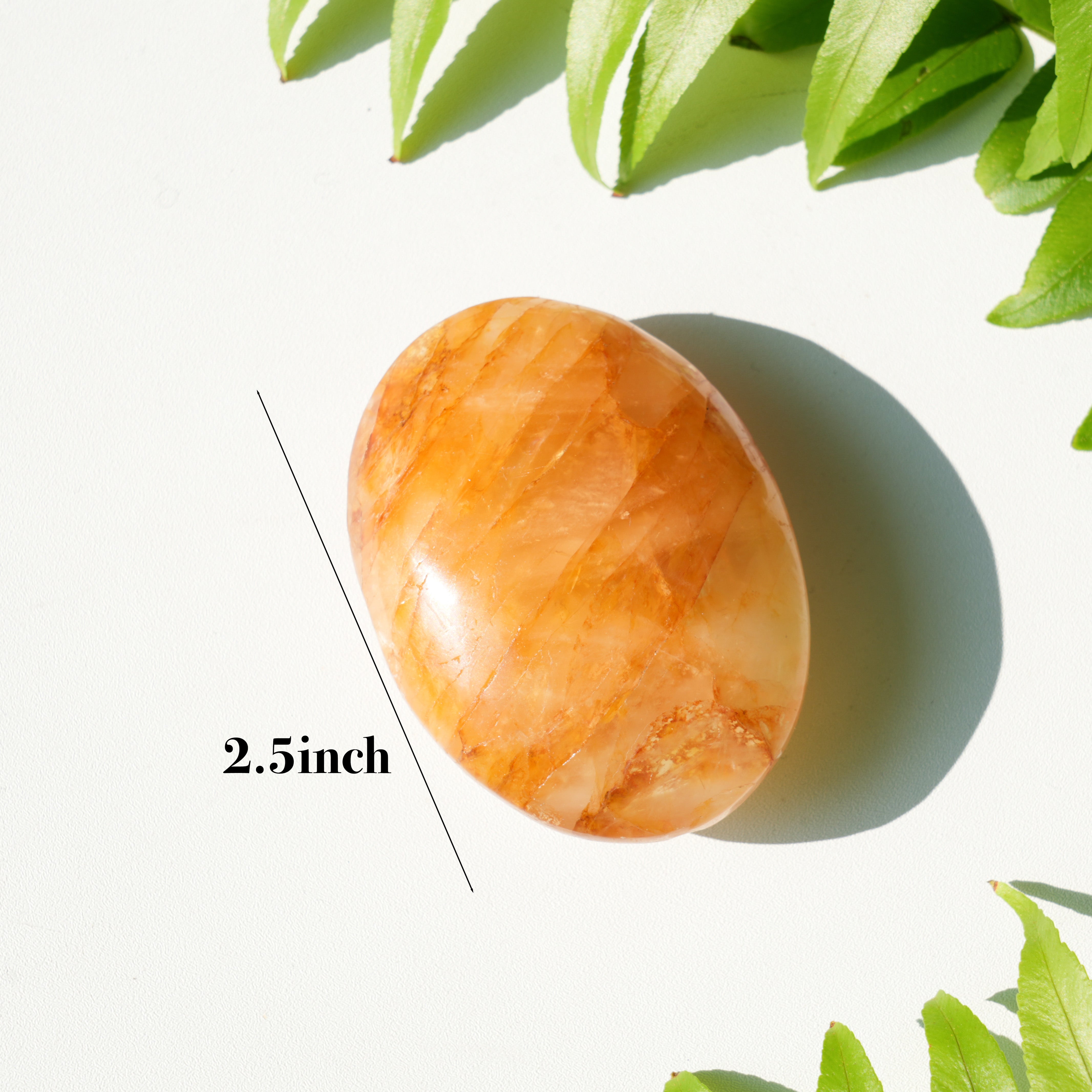 Yellow Fire Quartz Palmstone