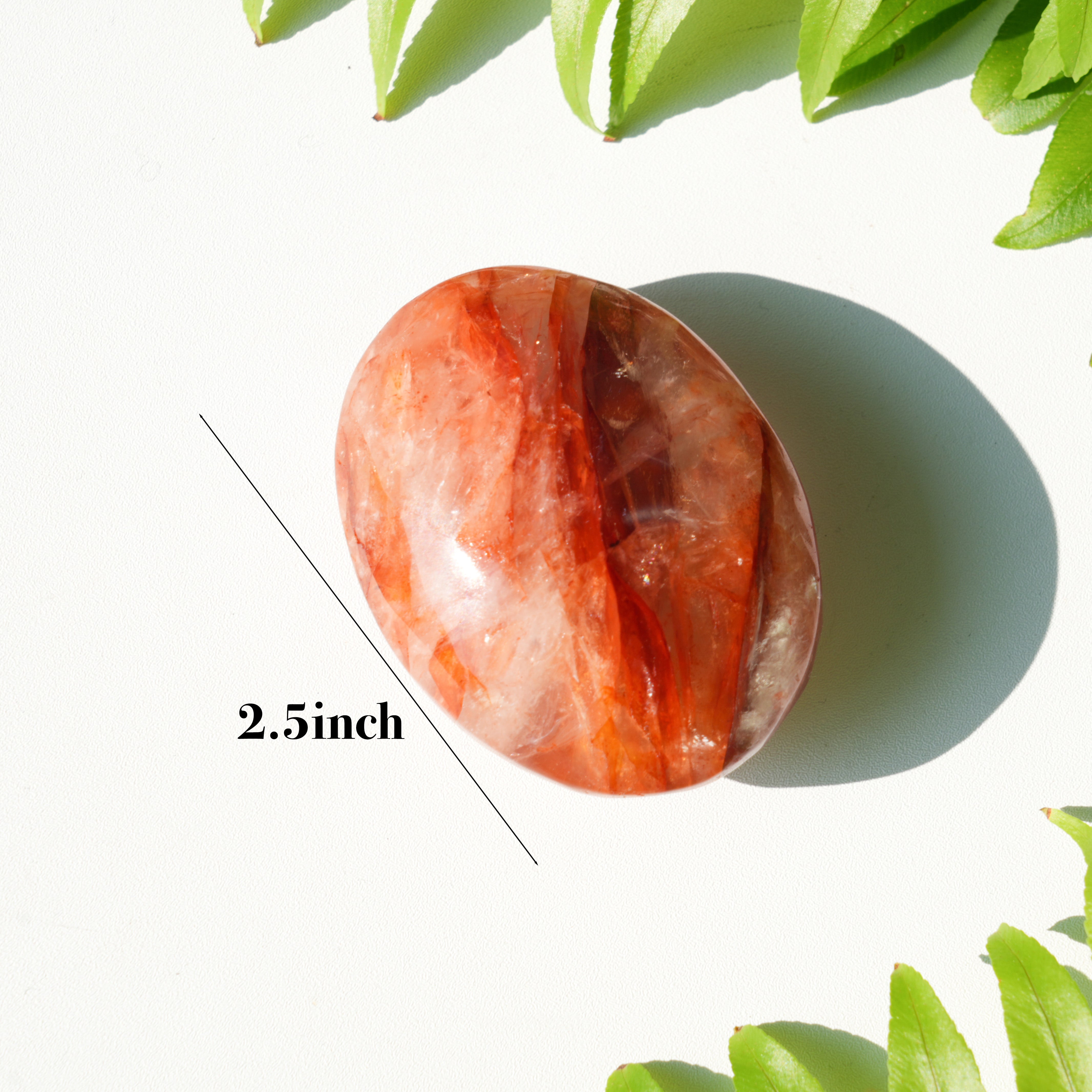 Red Fire Quartz Palmstone