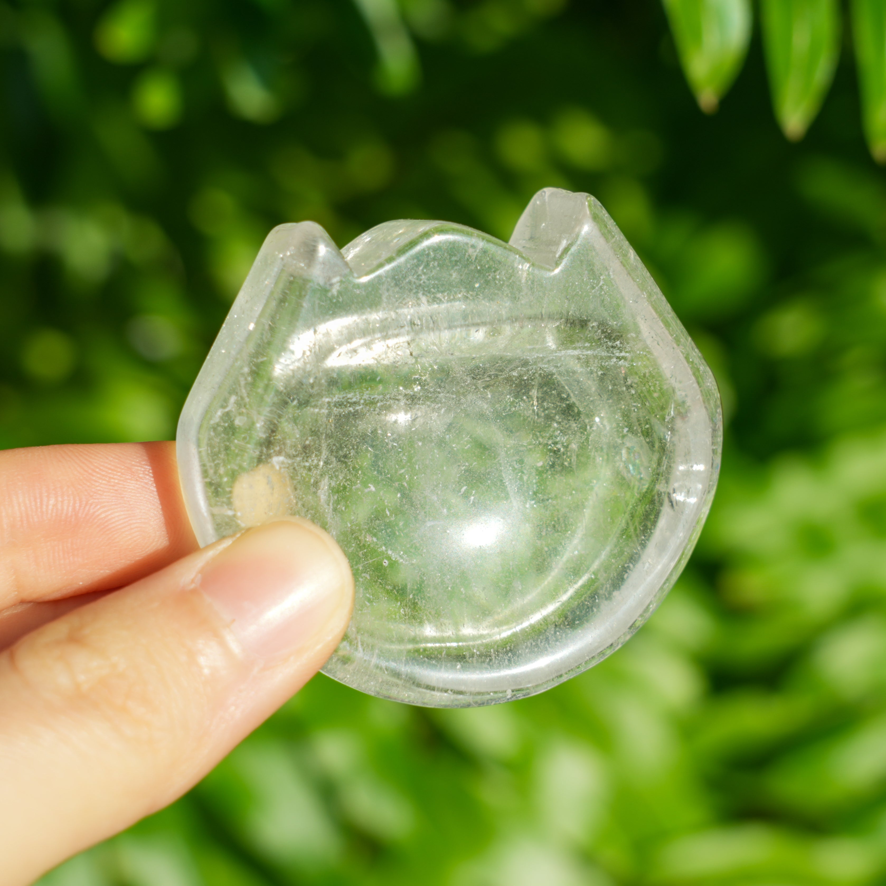 Clear Quartz Cat Bowl