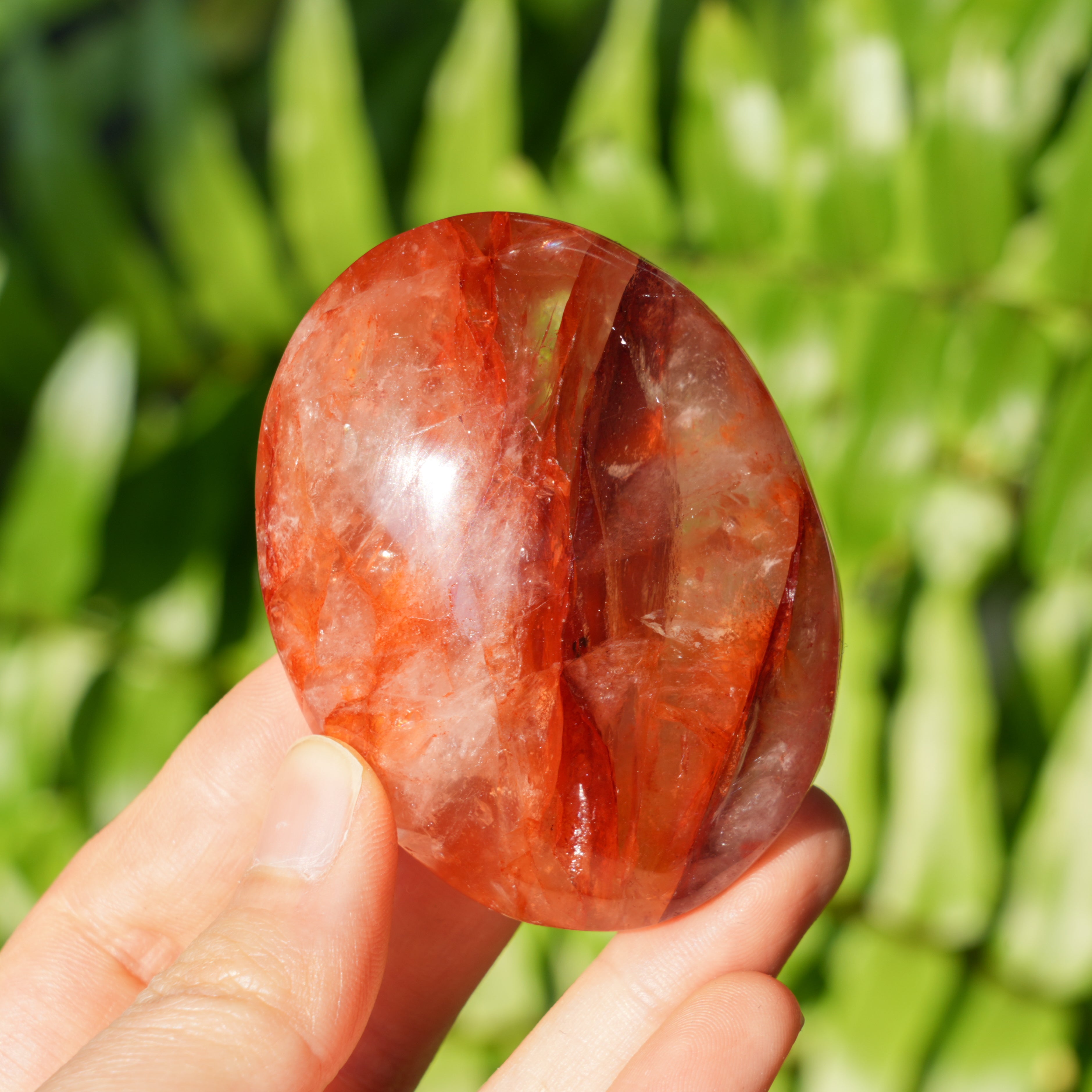 Red Fire Quartz Palmstone