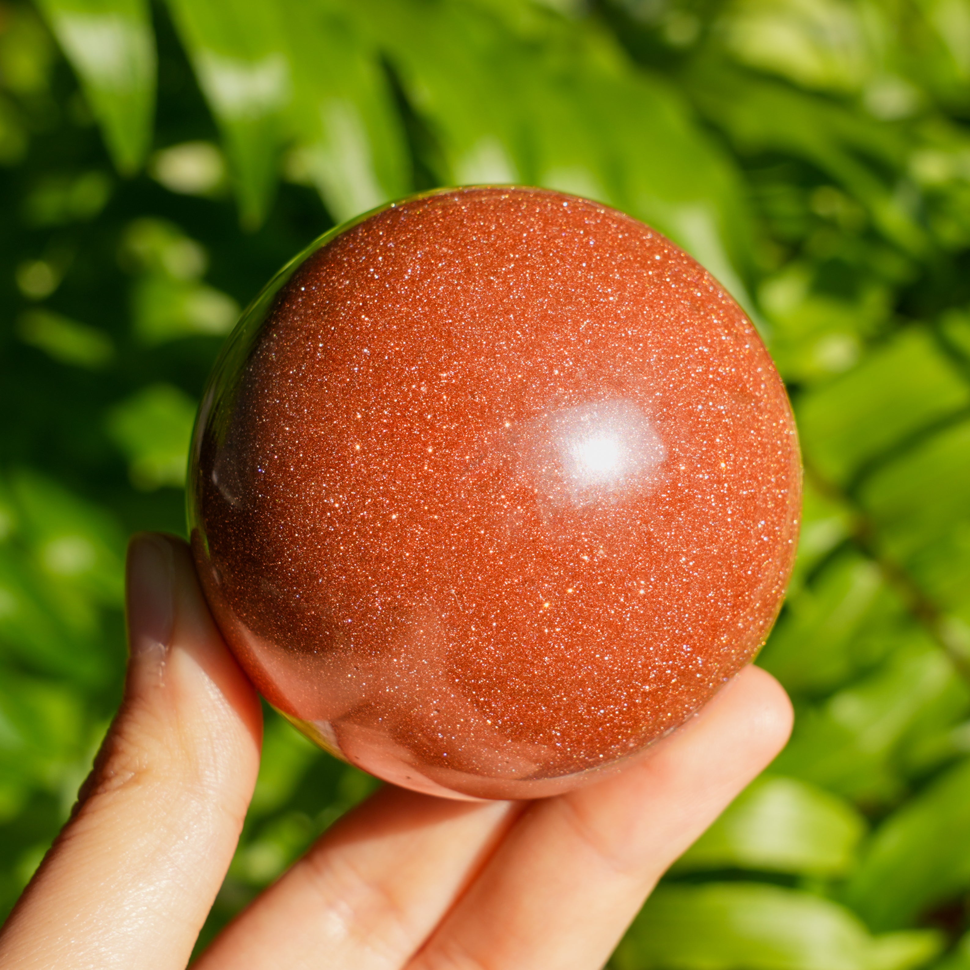 Gold Sand Stone Sphere