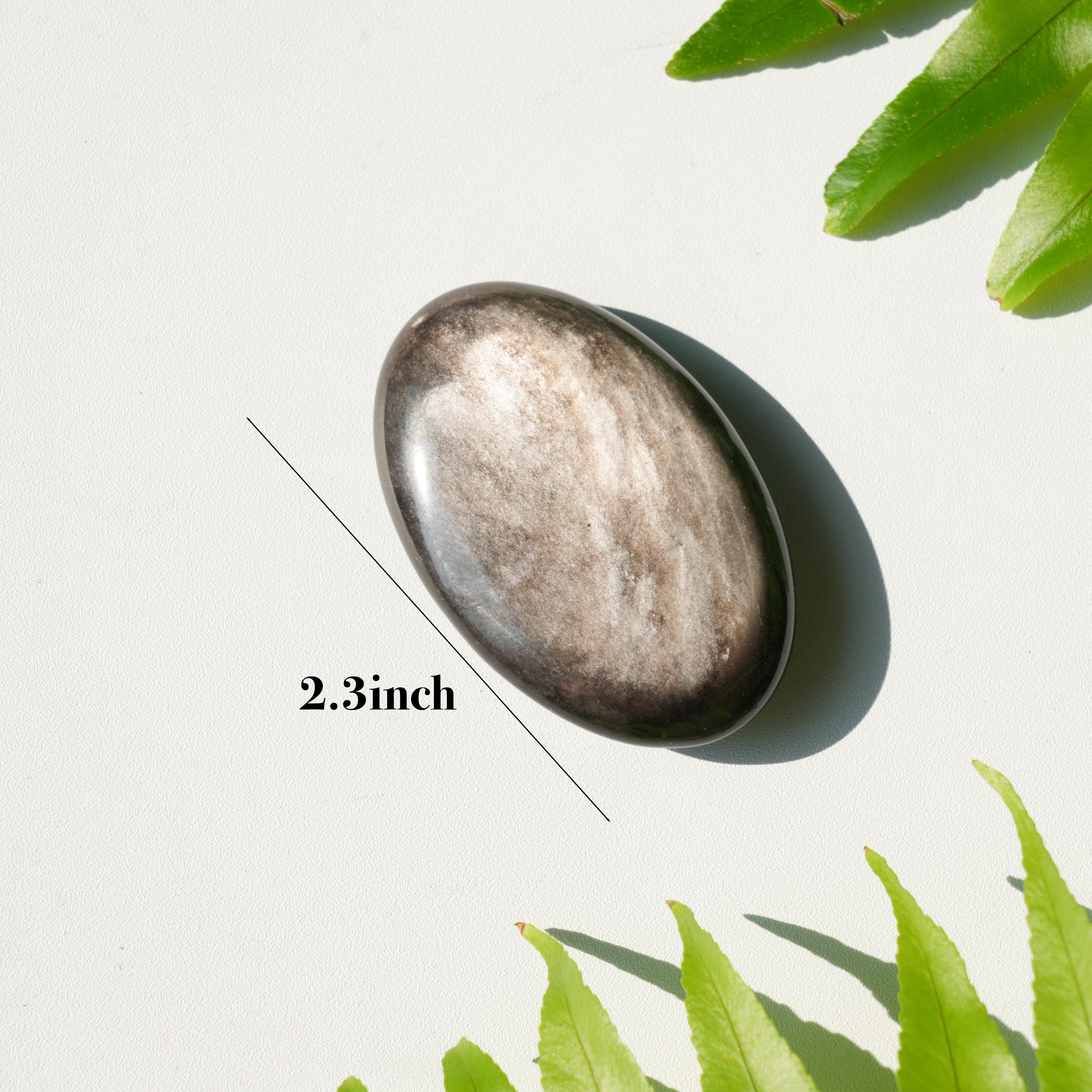 Silver Obsidian Palmstone