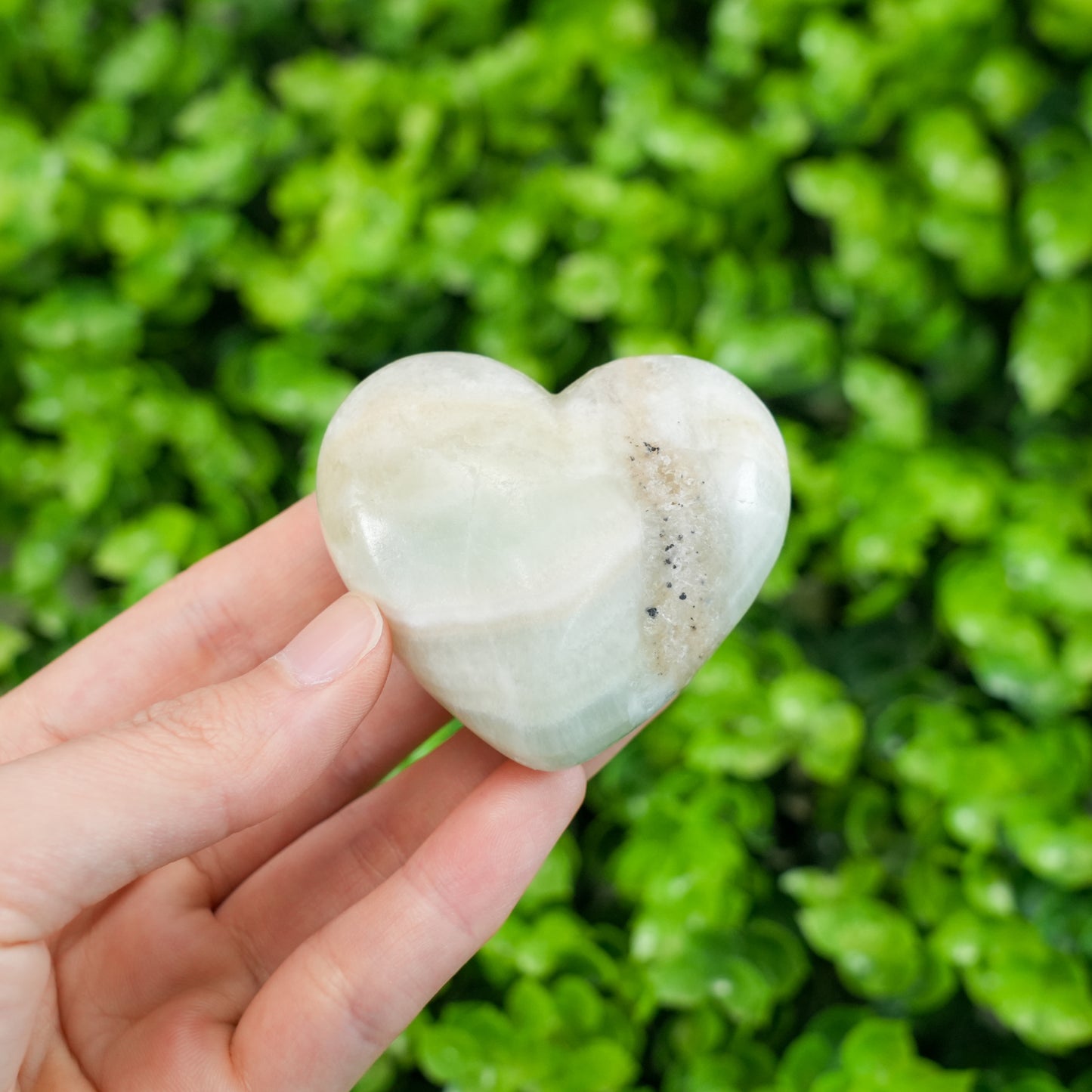 Caribbean  Calcite Heart Palm Stones | Natural Healing Crystal Worry Stones