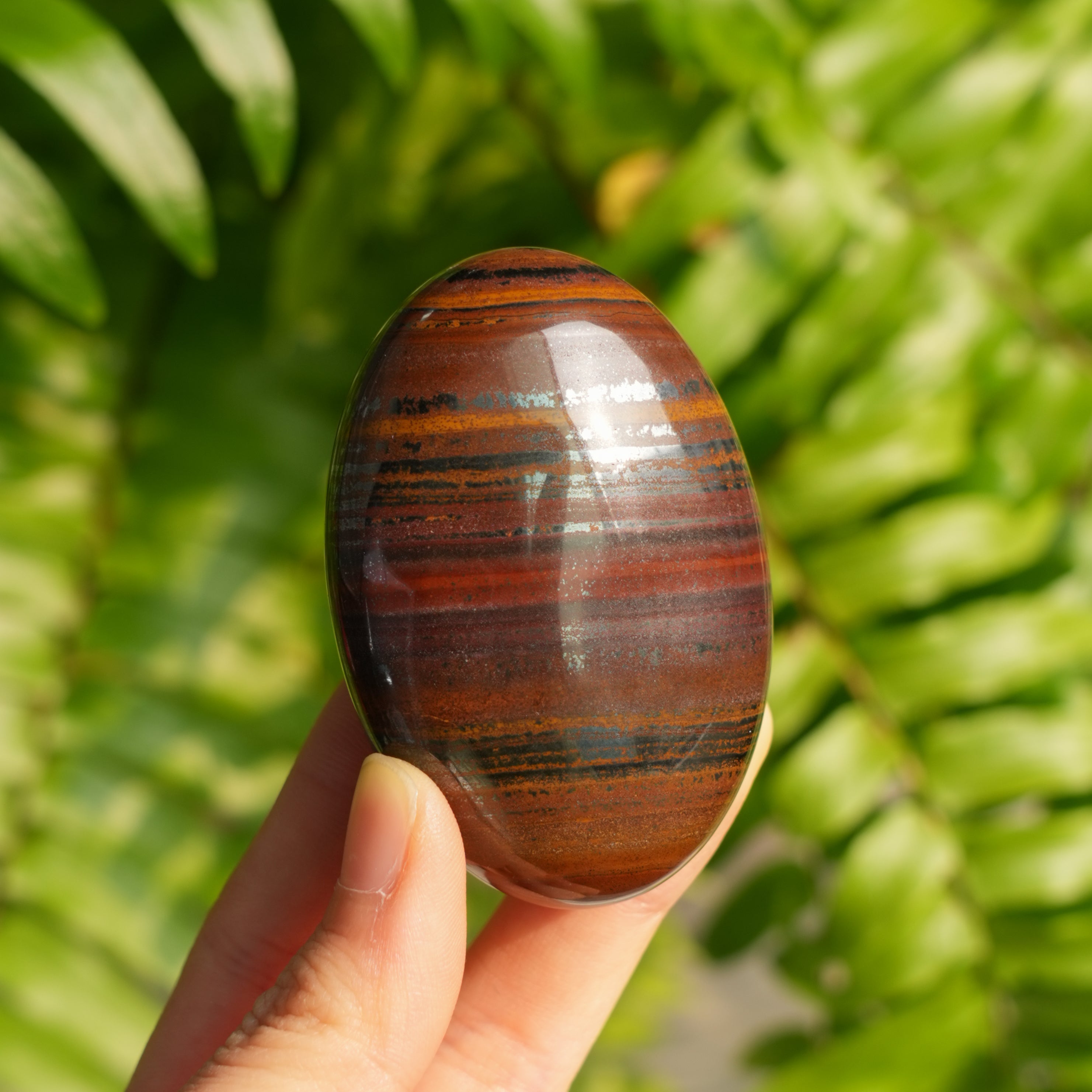 Lron Tiger Eye Stone  Palmstone