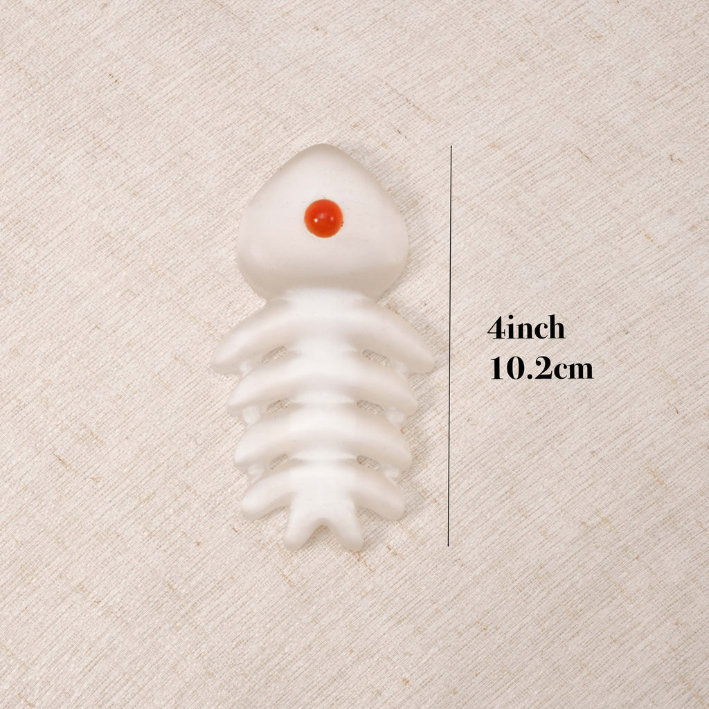 Selenite Fish Bone Carving With Red Agate Eye, Hand Carved Selenite Fish Skeleton Figurine Healing Crystal Witchy Desk Decor Gift