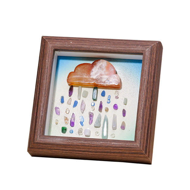 Gravel Agate Cloud Photo Frame Ornament