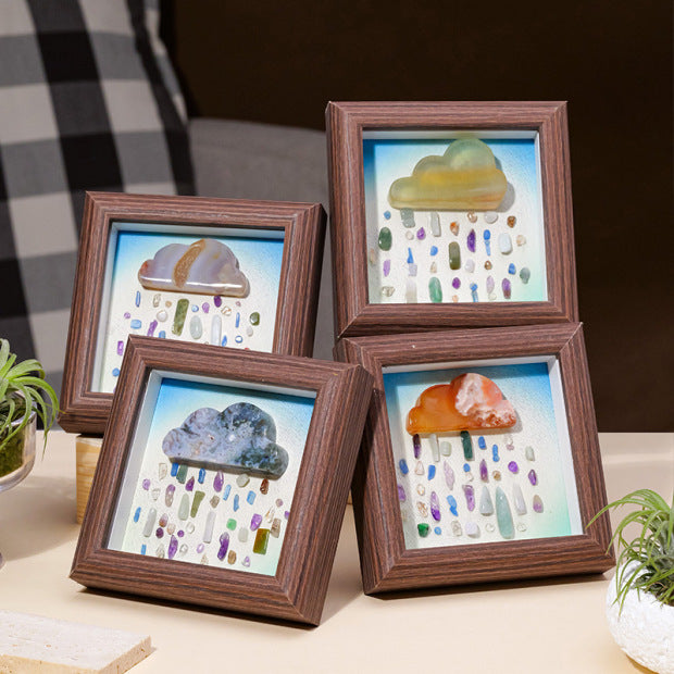 Gravel Agate Cloud Photo Frame Ornament