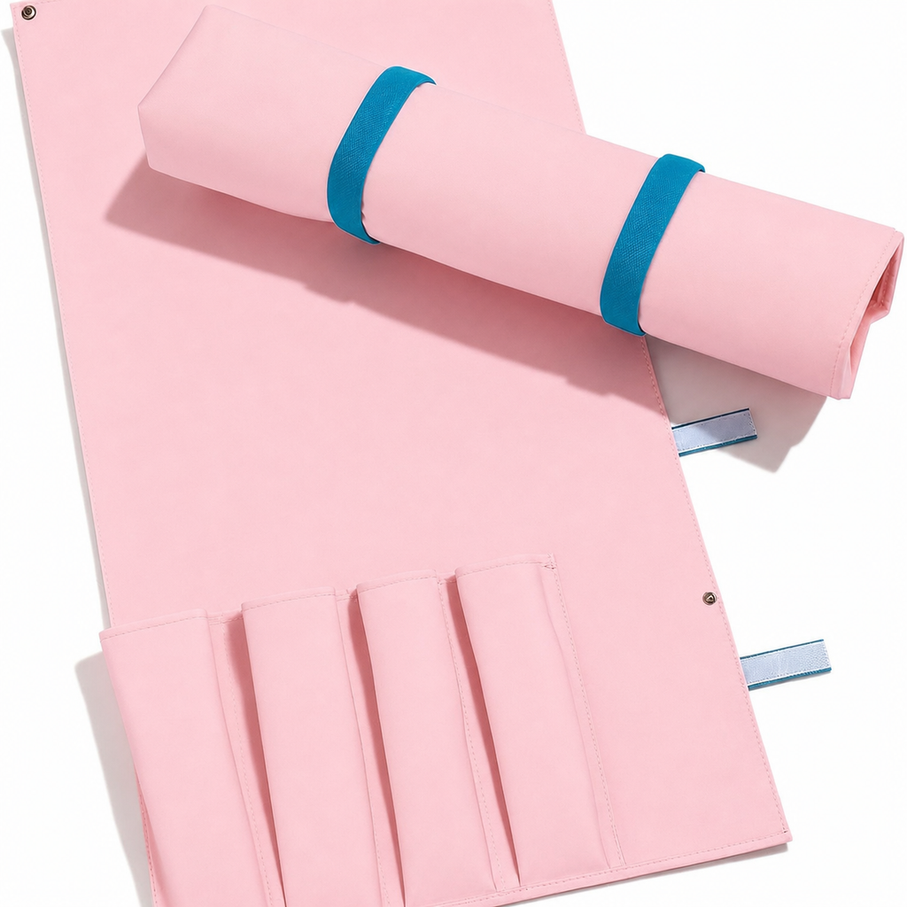 Roll-Up Mahjong Rack Storage Bag-pink