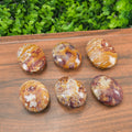 Hand Polished Van Gogh Stone Palm Stone - Unique Artistic Jasper for Grounding & Healing