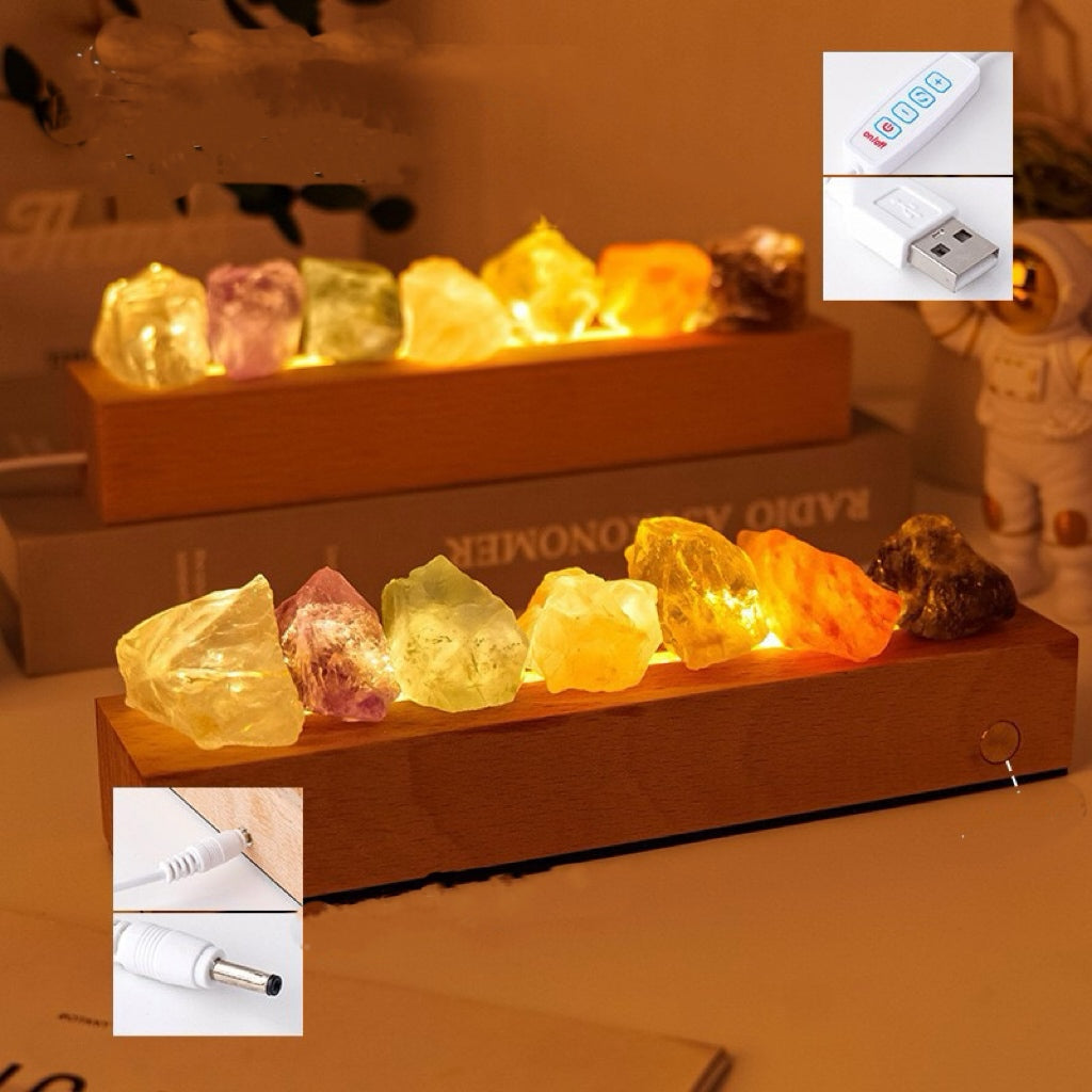 Colorful Crystal Stone Night Light