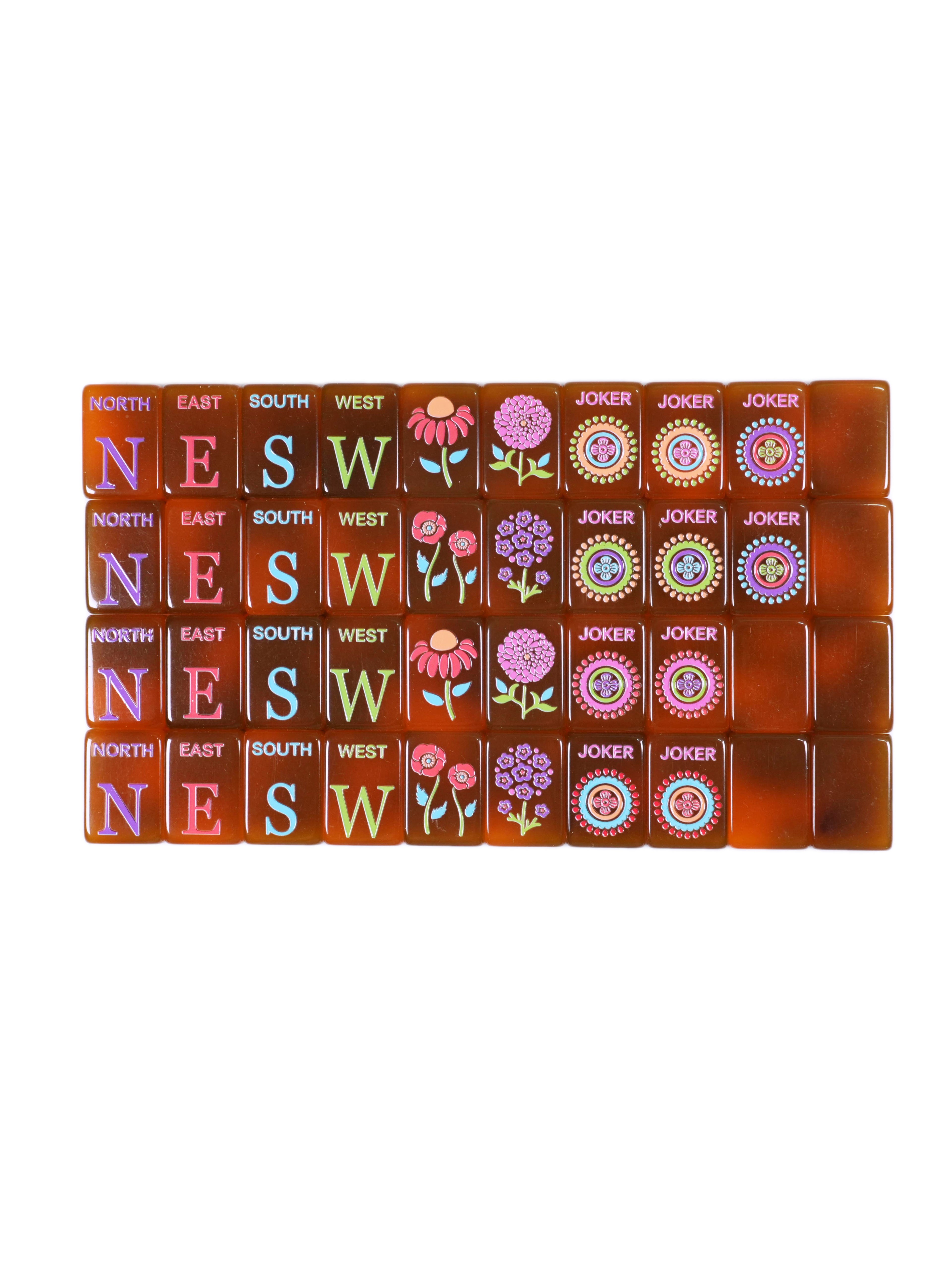 Luxury Amber Resin American Mahjong Set