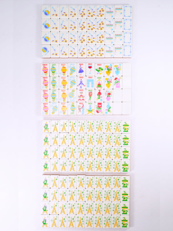 Golden Garden Mahjong Tile Set