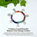 Premium 7 Chakra Natural Crystal Bracelet - Chakra Balancing Jewelry for Spiritual Healing & Yoga