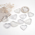 Natural White Fluorite Crystal Heart Carving for Meditation Home Decor Crystal Gift
