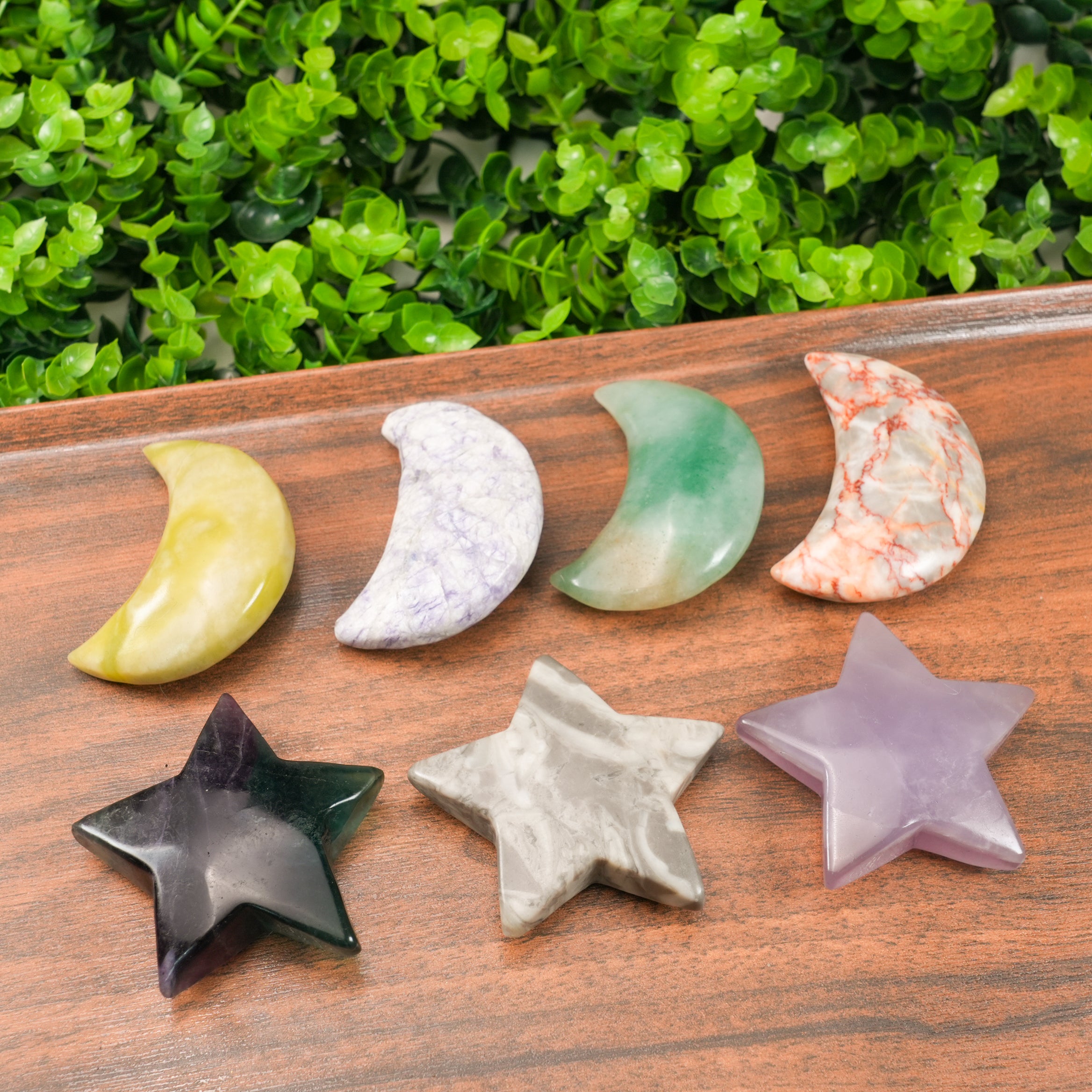 Mixed Crystal Star and Moon Set