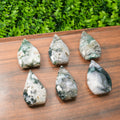 Moss Agate Ornament - Unique Veins, Home Decor & Healing Crystal