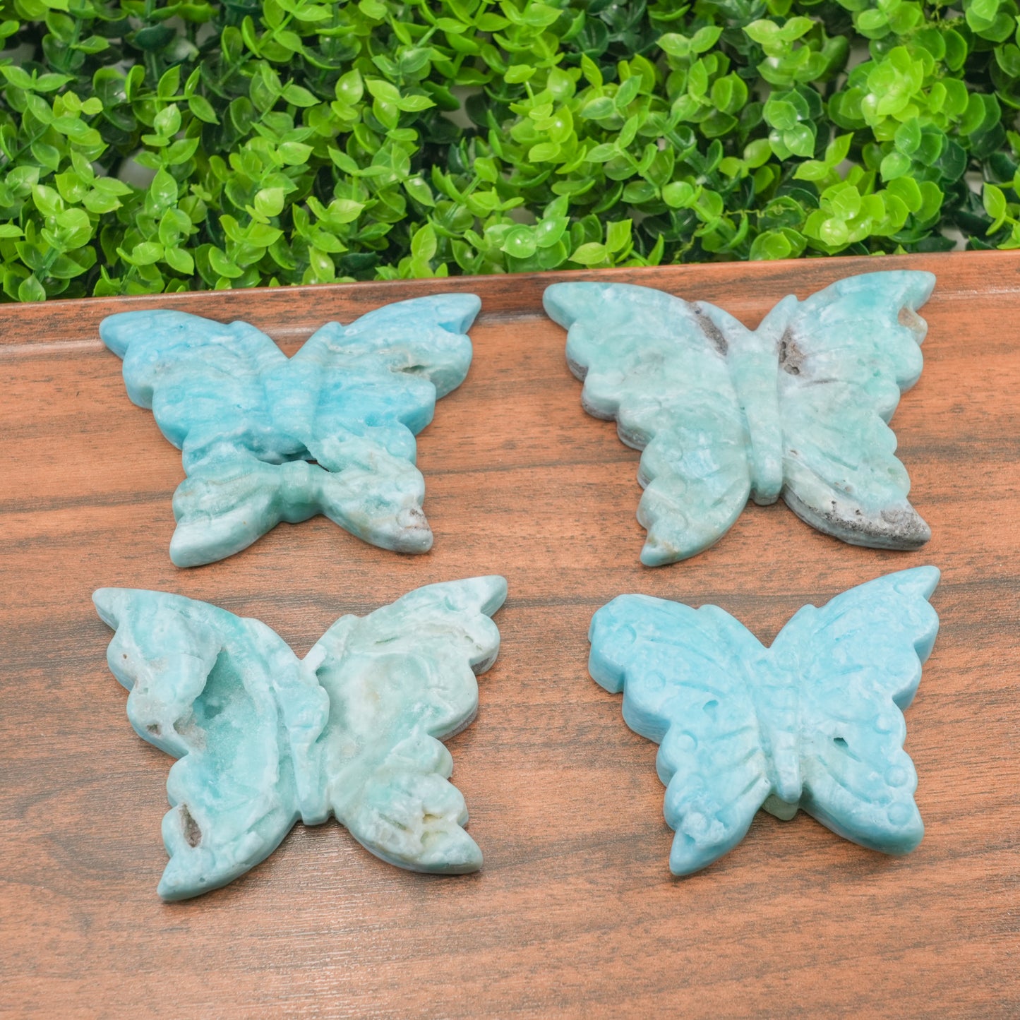Hemimorphite Butterfly Carving | Natural Blue Hemimorphite Crystal