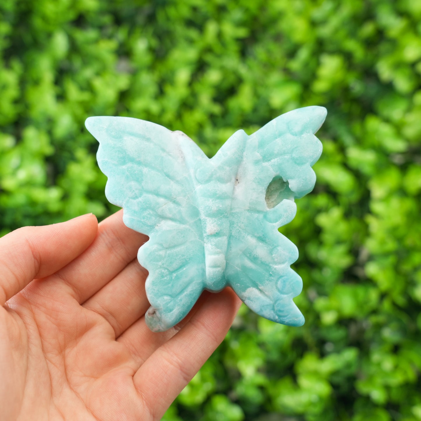 Hemimorphite Butterfly Carving | Natural Blue Hemimorphite Crystal