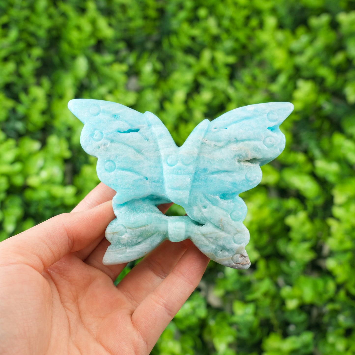 Hemimorphite Butterfly Carving | Natural Blue Hemimorphite Crystal