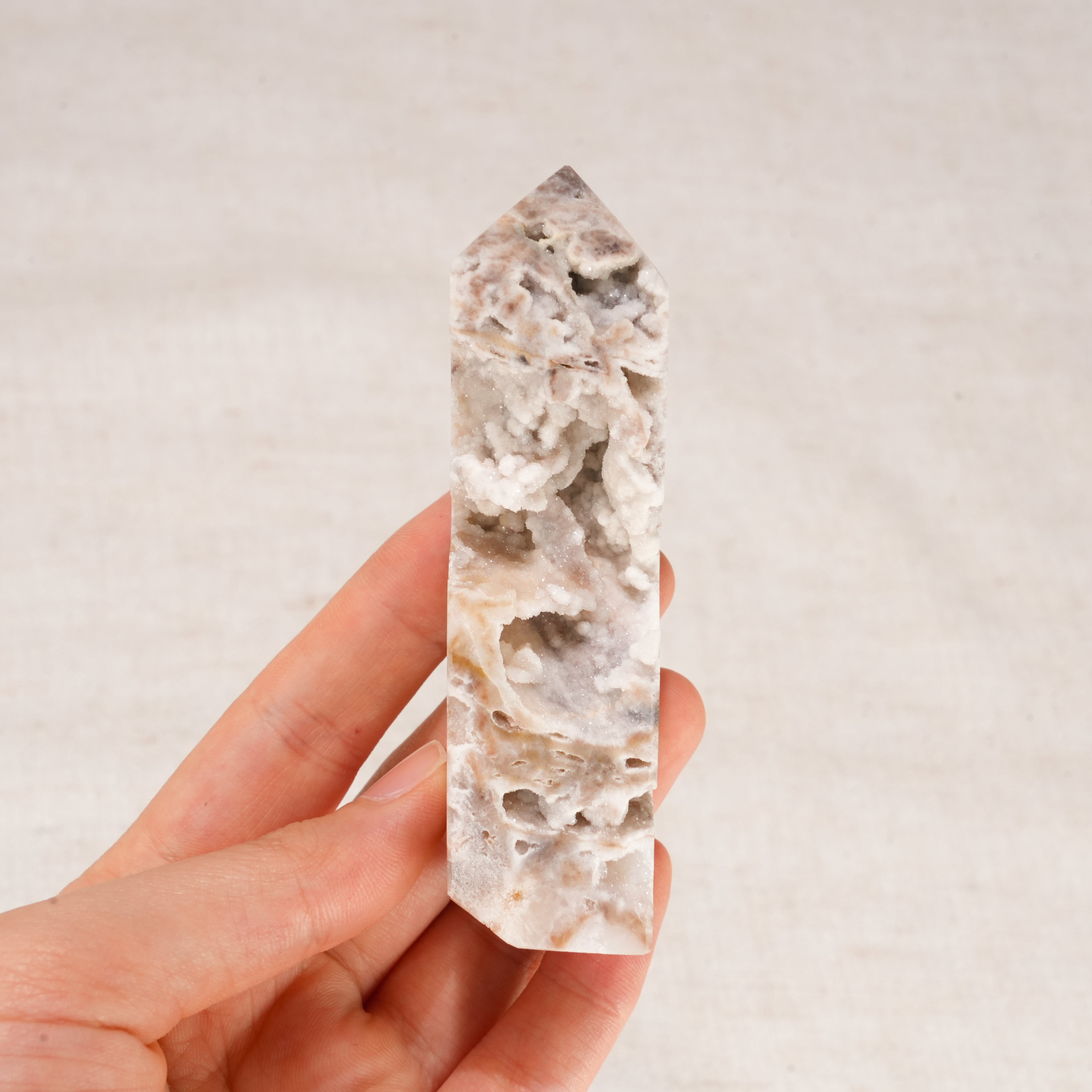 Natural Druzy Sphalerite Crystal Tower | 3.5" (8.9cm) Obelisk Point for Grounding & Vitality