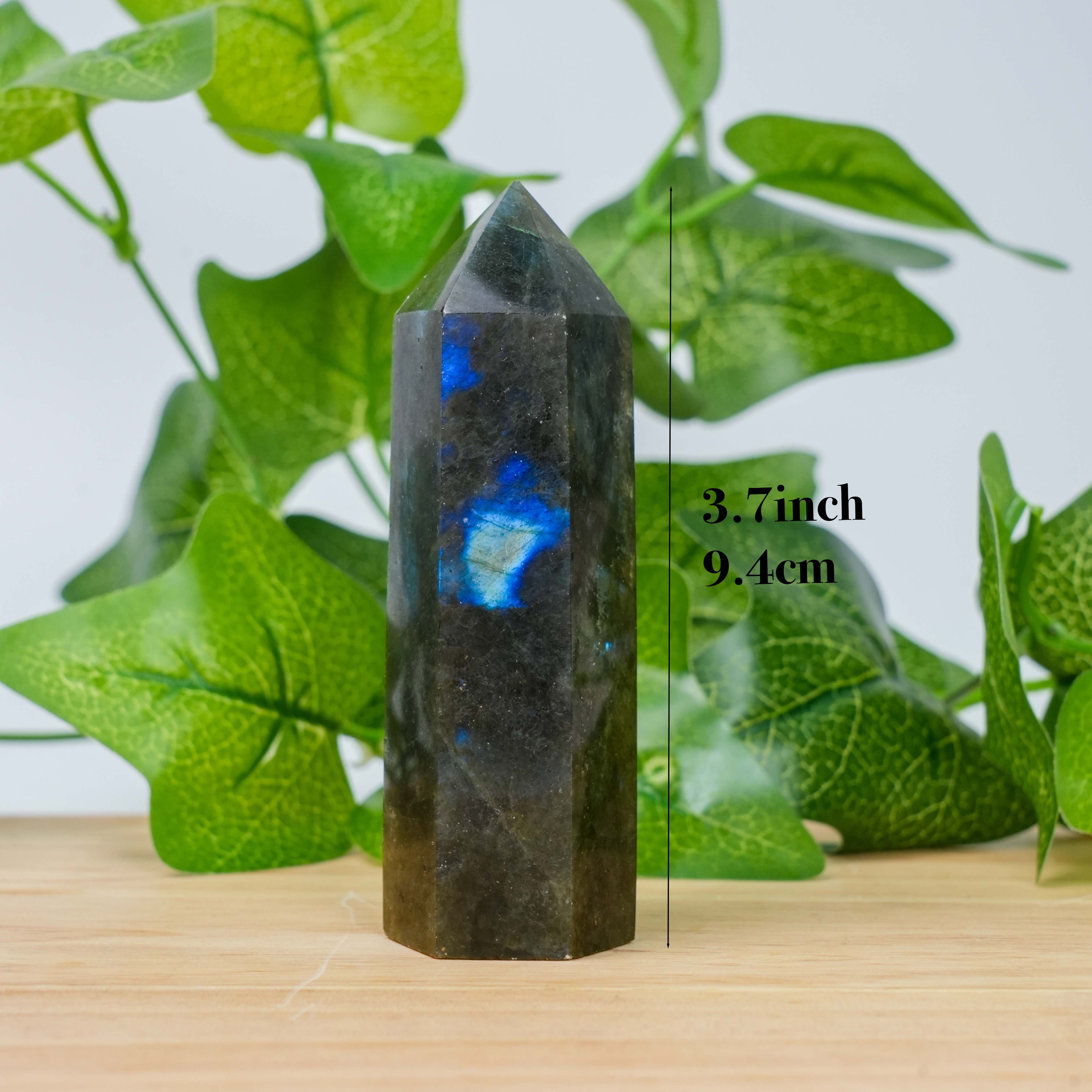 Labradorite Crystal Point Tower | Polished Flash Labradorite Wand for Healing & Protection