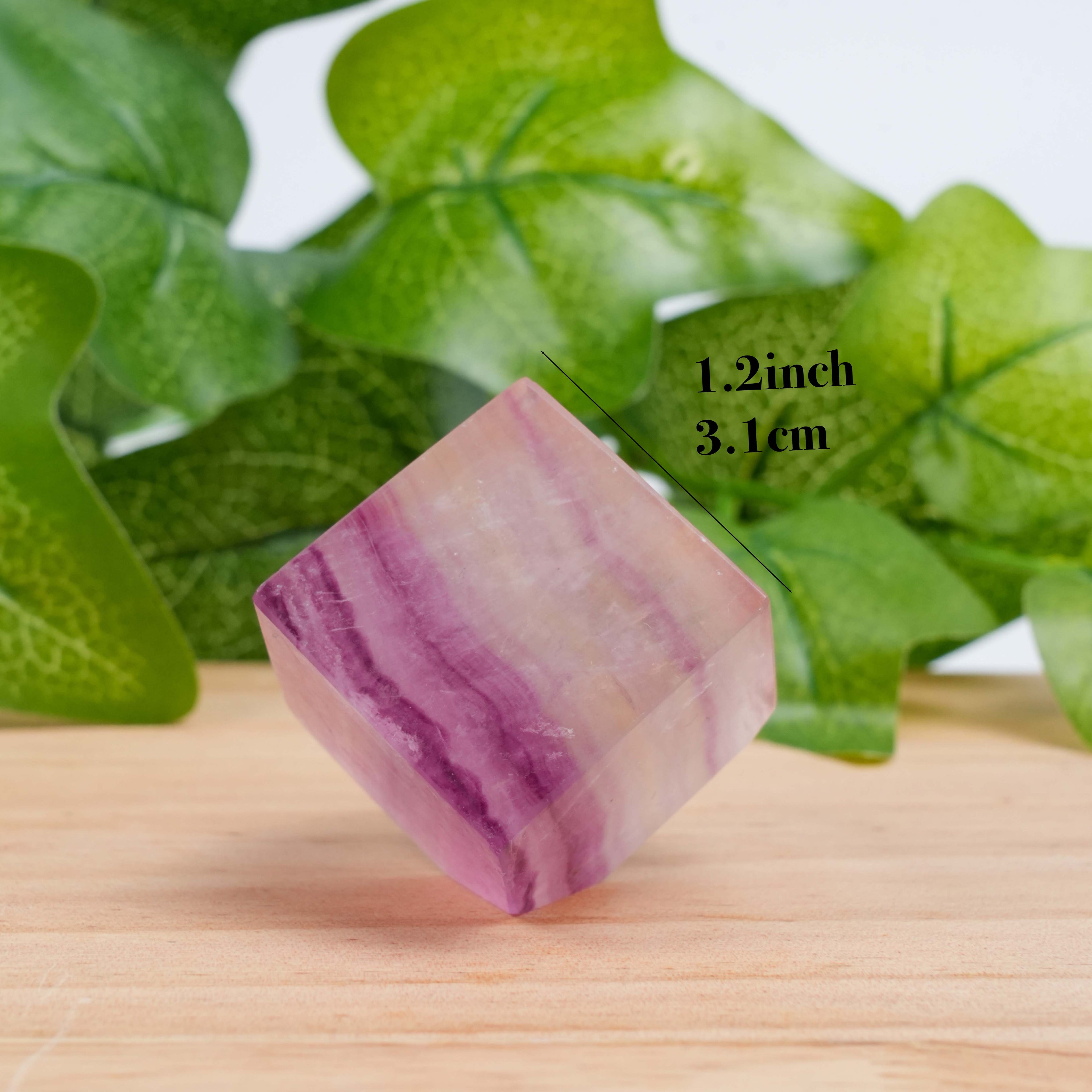 Rinbow Fluorite Crystal Cube | Healing Fluorite Stone for Mental Clarity & Energy Balance