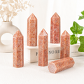 Sunstone Crystal Tower Obelisk, Polished Point Wand for Energy Healing & Home Decor