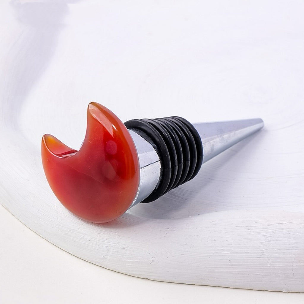 Natural Crystal Moon Red Wine Stopper