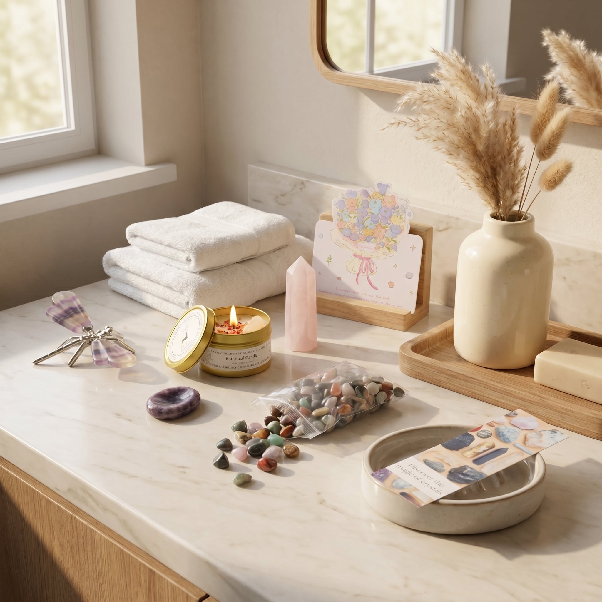 Crystal & Scented Candle Gift Box